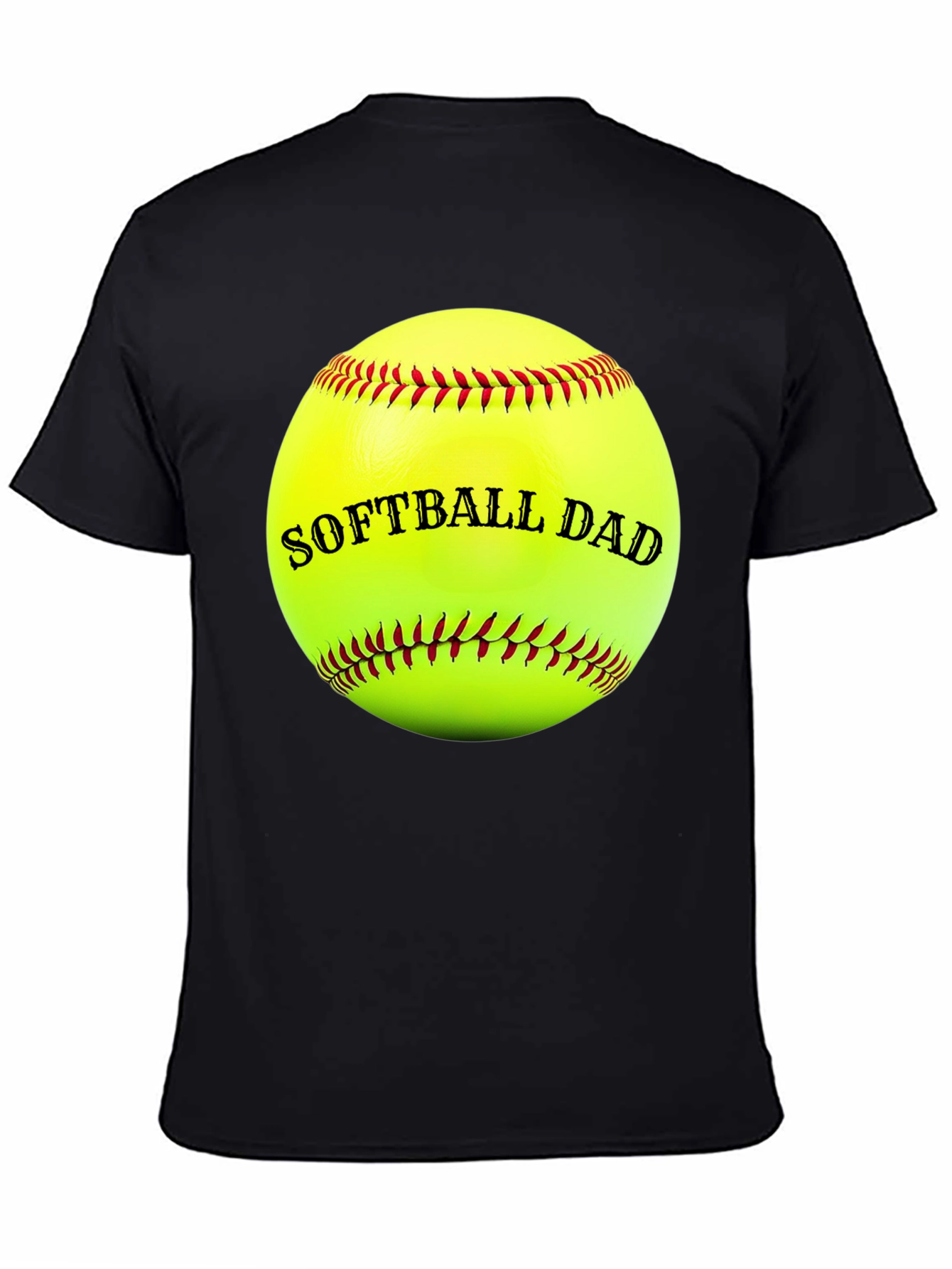 Softball Dad T-Shirt - Black Tee