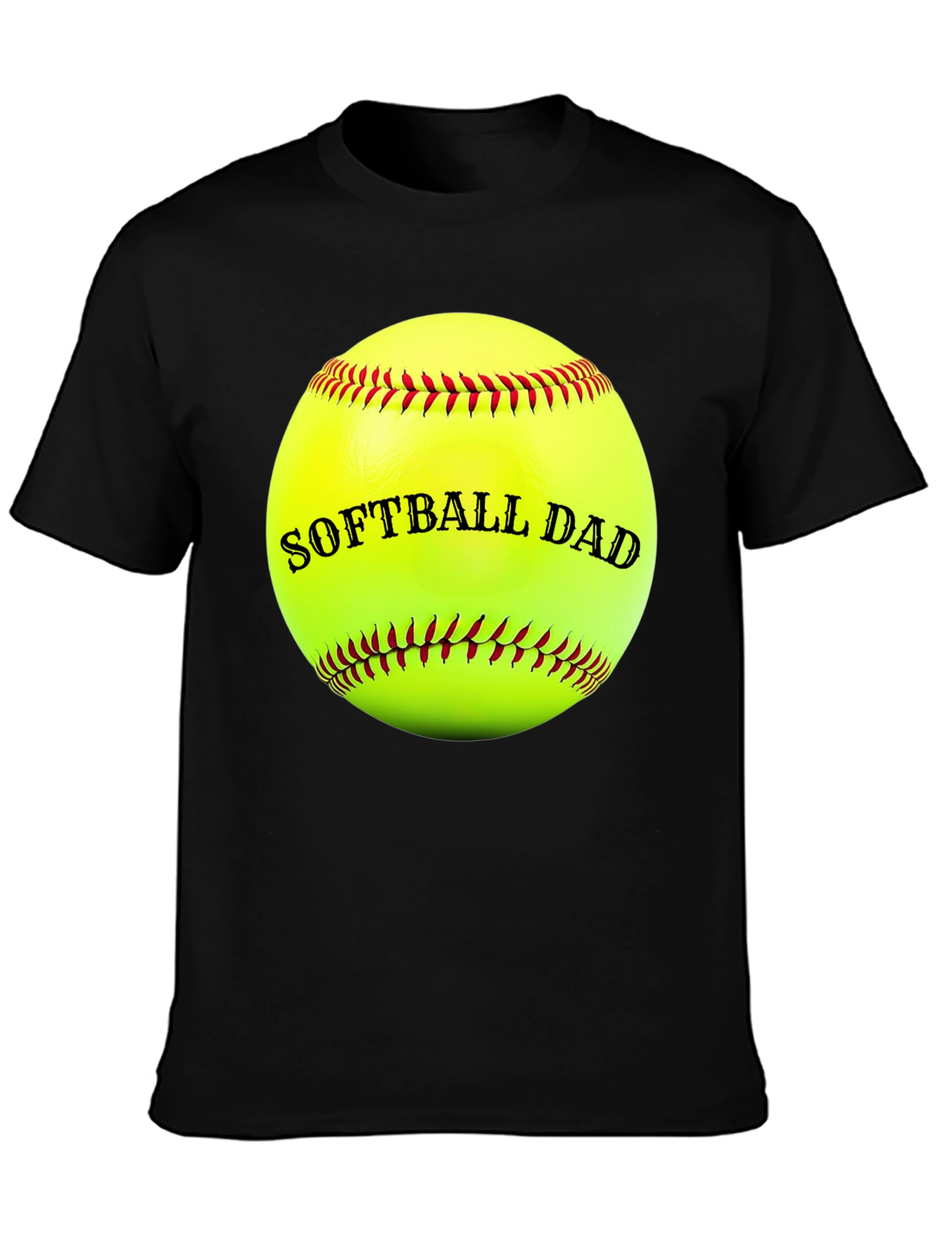 Softball Dad T-Shirt - Black Tee