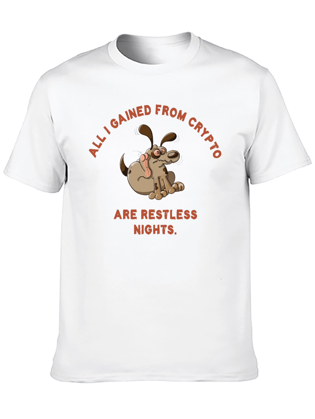 Crypto Restless Nights T-Shirt - Funny Dog Design