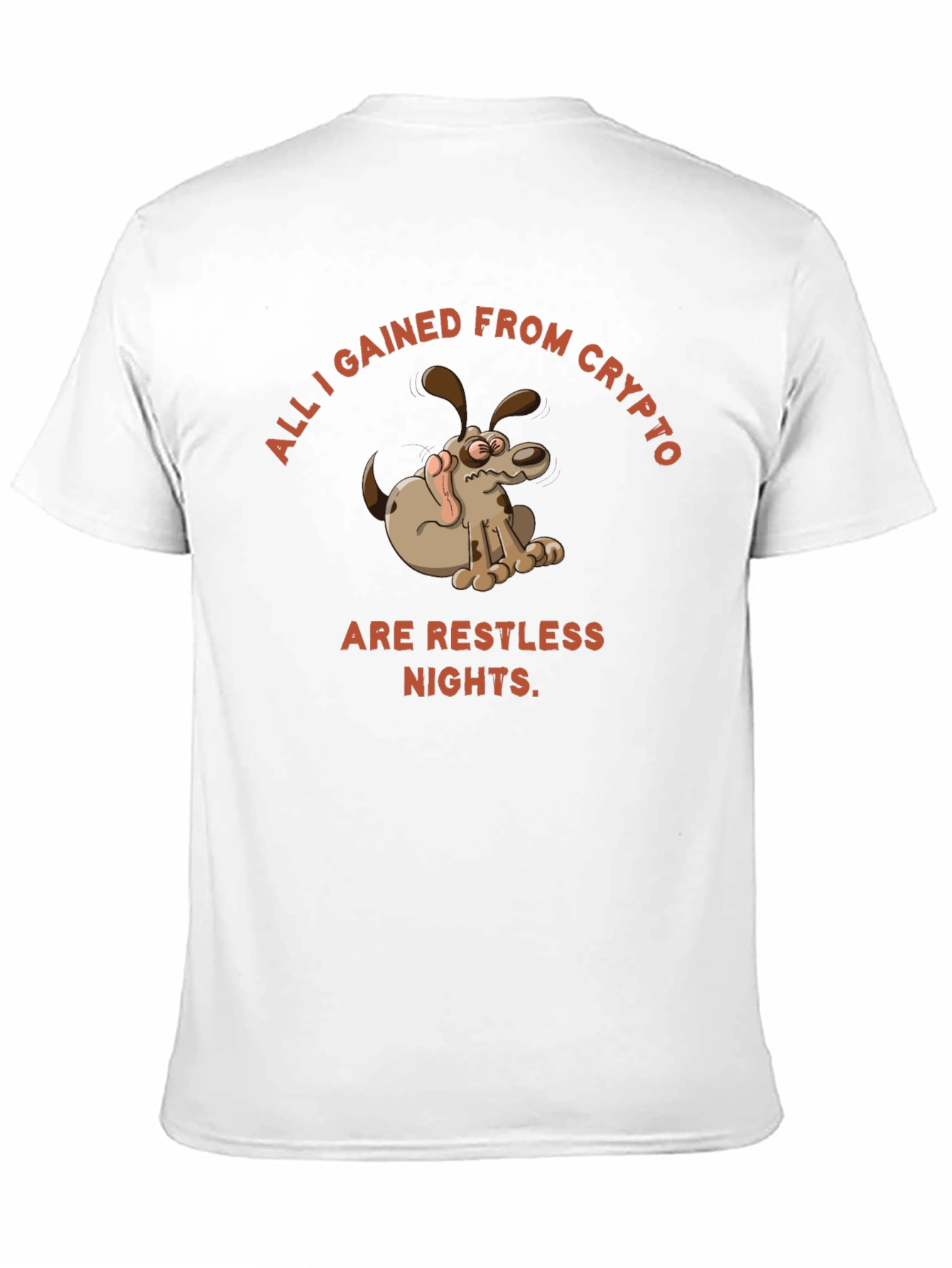 Crypto Restless Nights T-Shirt - Funny Dog Design