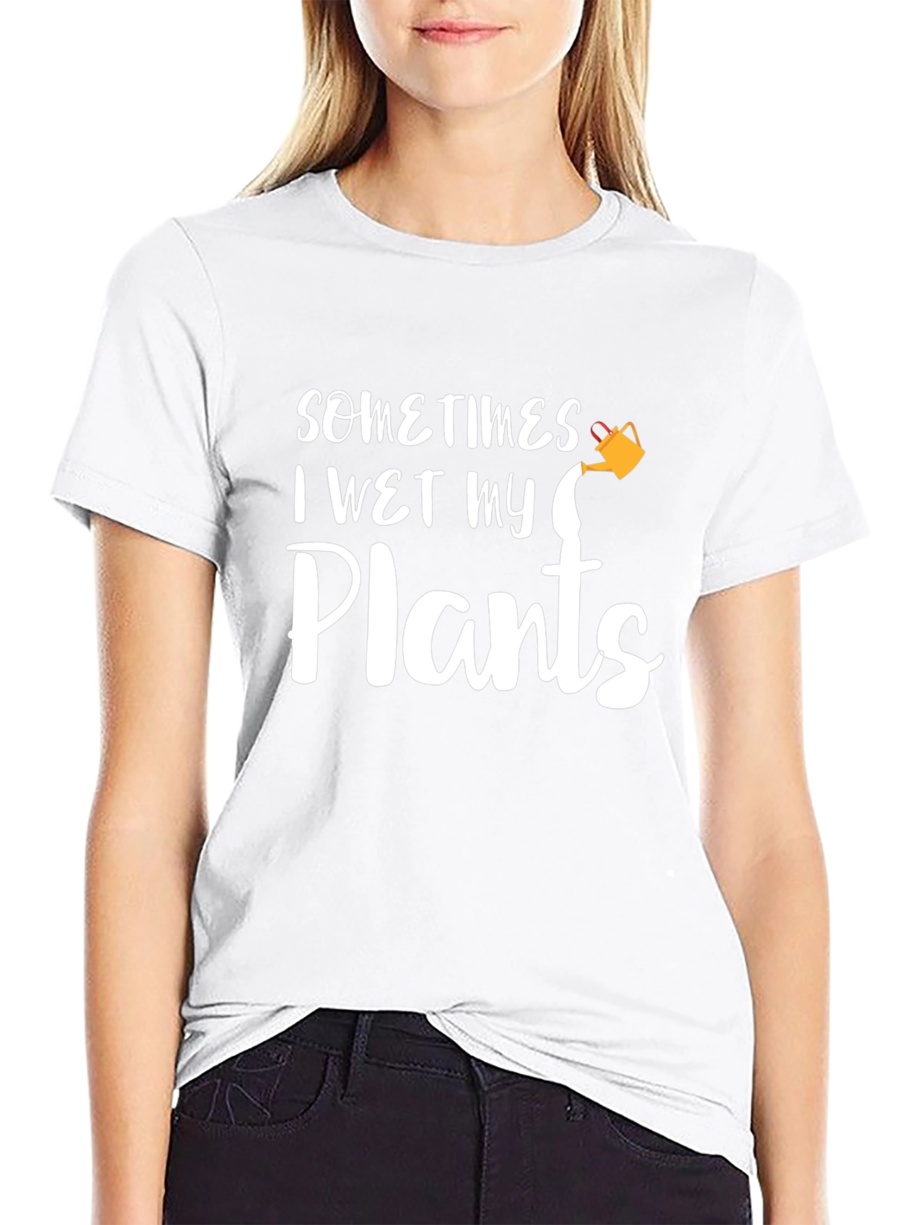 Funny I Wet My Plants Black T-Shirt