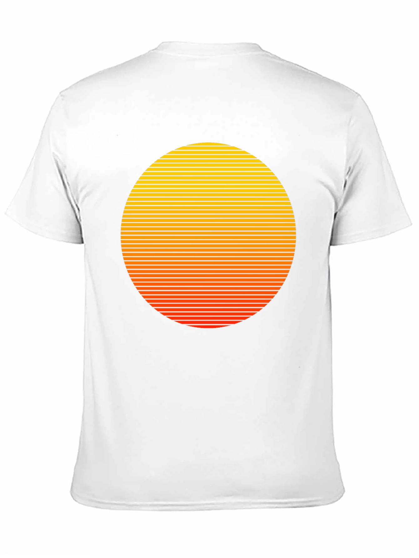 Retro Sunset Graphic Tee - Black Cotton Blend