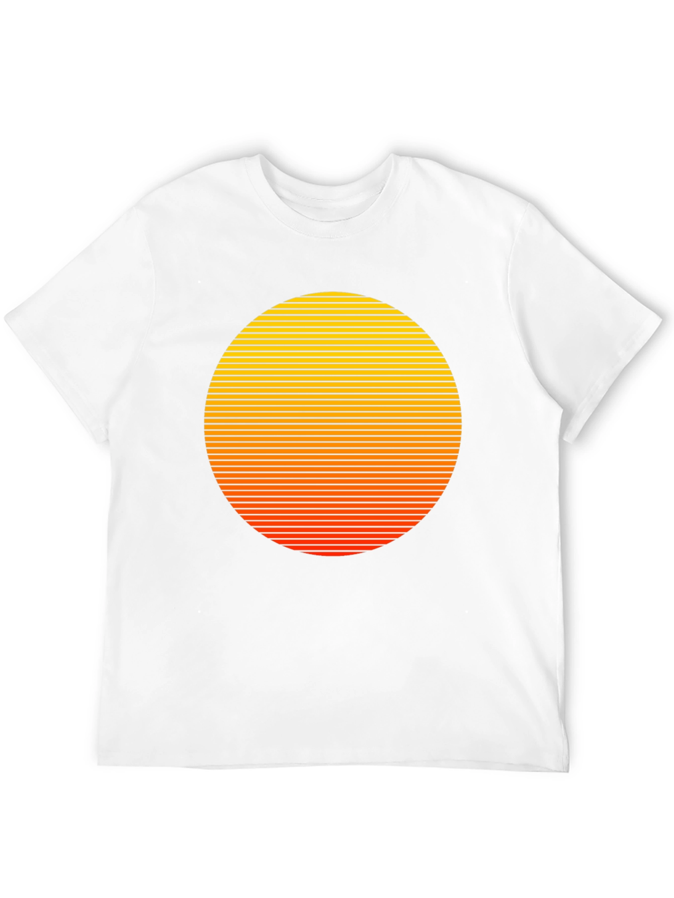Retro Sunset Graphic Tee - Black Cotton Blend