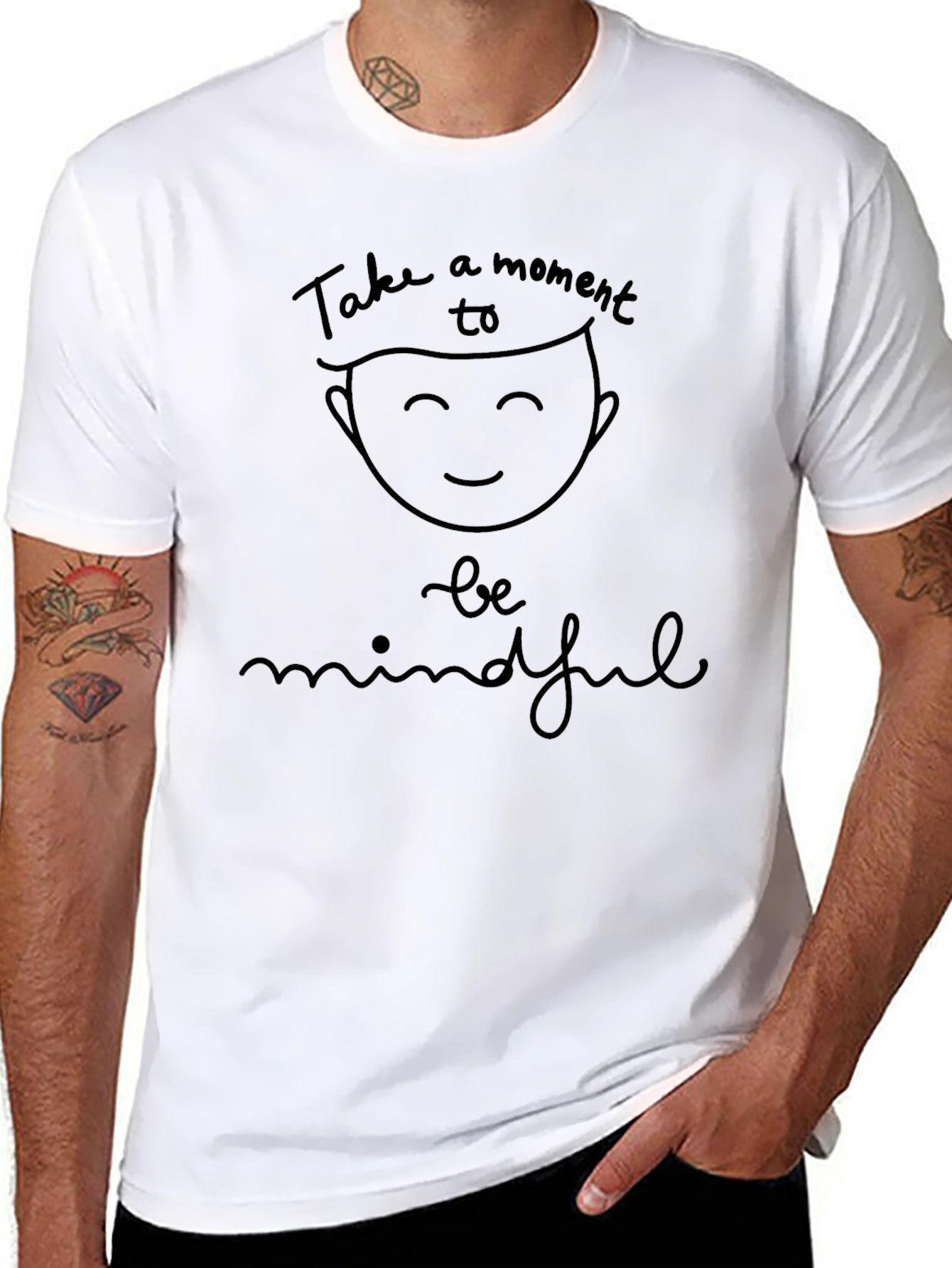 Mindful Moment Graphic Tee - Unisex Black T-Shirt