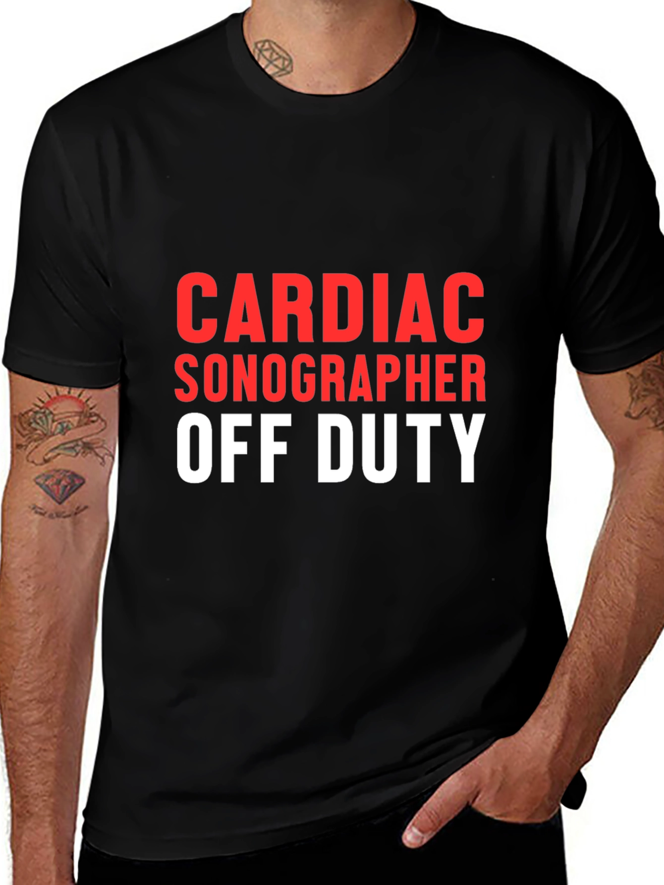 Cardiac Sonographer Off Duty Graphic T-Shirt