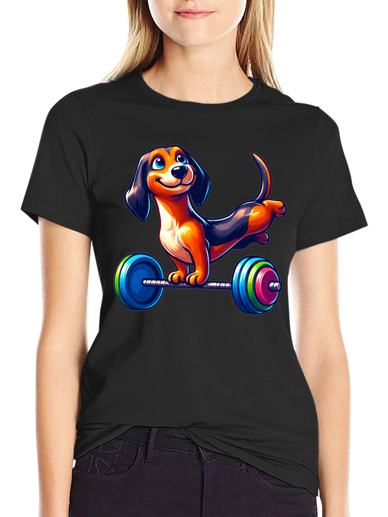 Dachshund Weightlifting T-Shirt