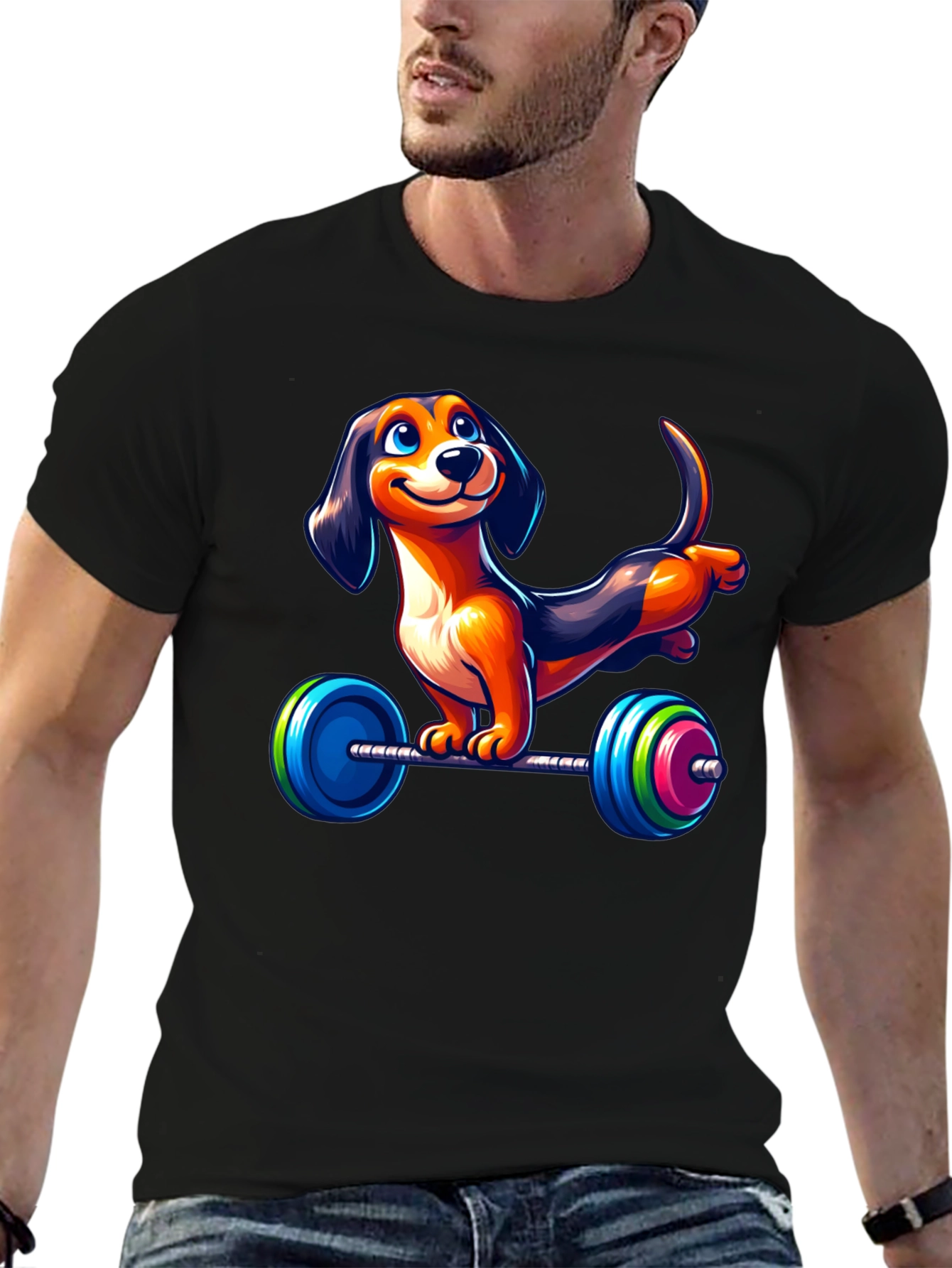 Dachshund Weightlifting T-Shirt