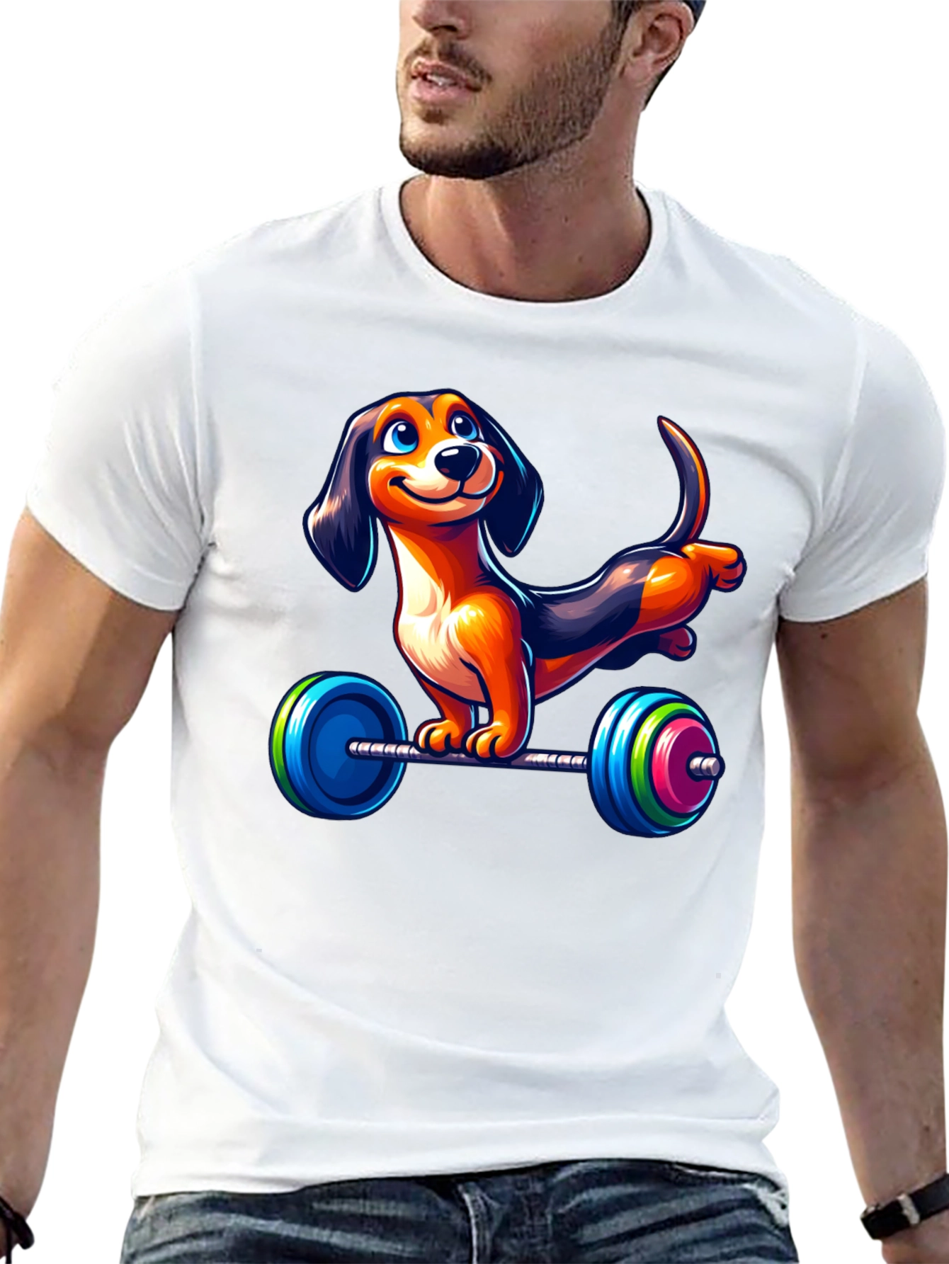 Dachshund Weightlifting T-Shirt