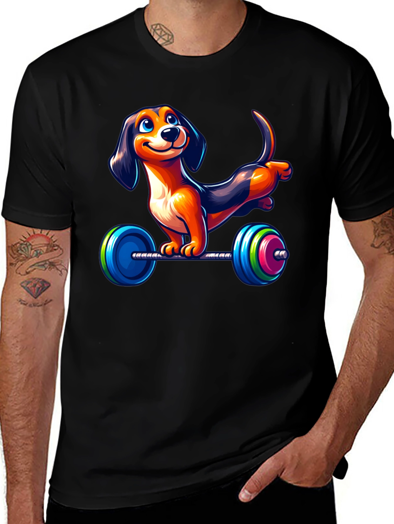 Dachshund Weightlifting T-Shirt