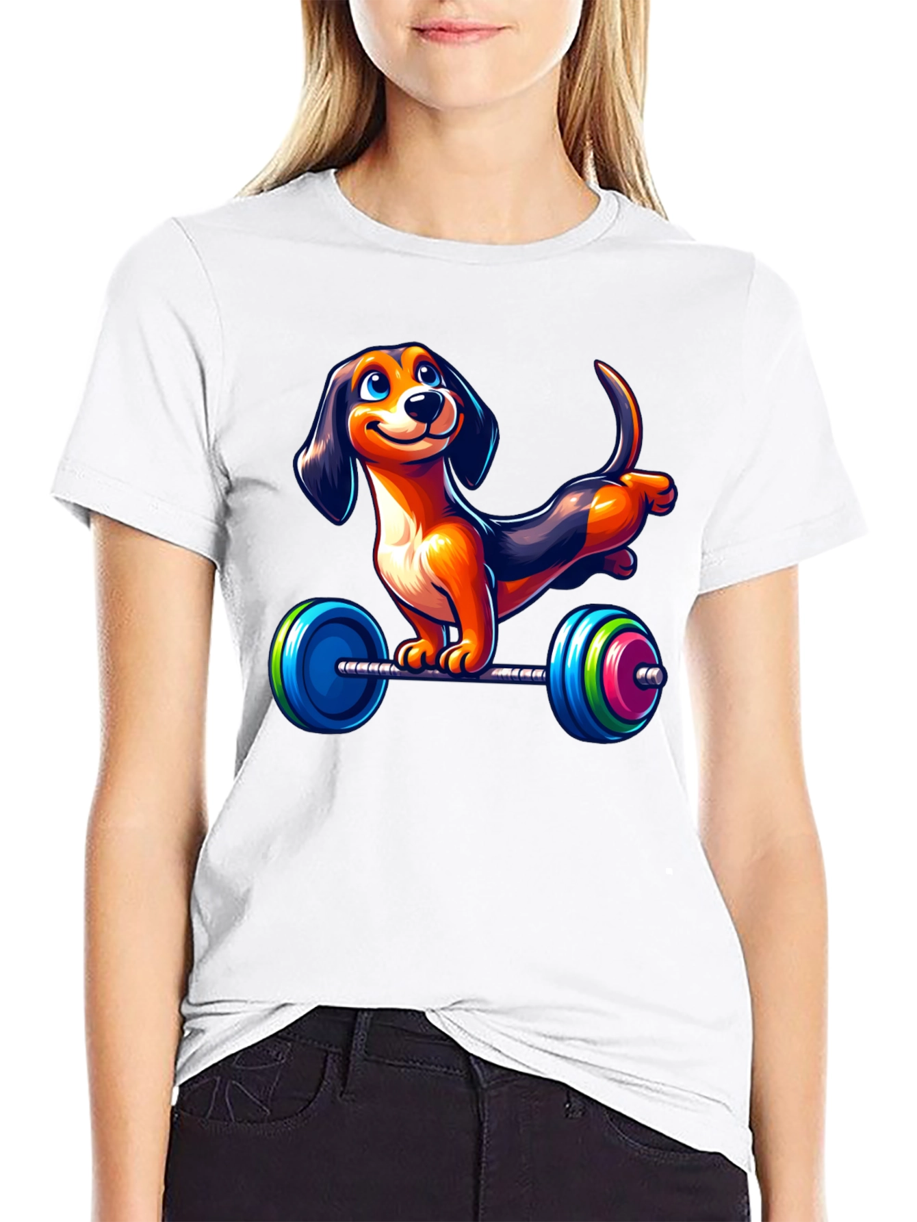 Dachshund Weightlifting T-Shirt