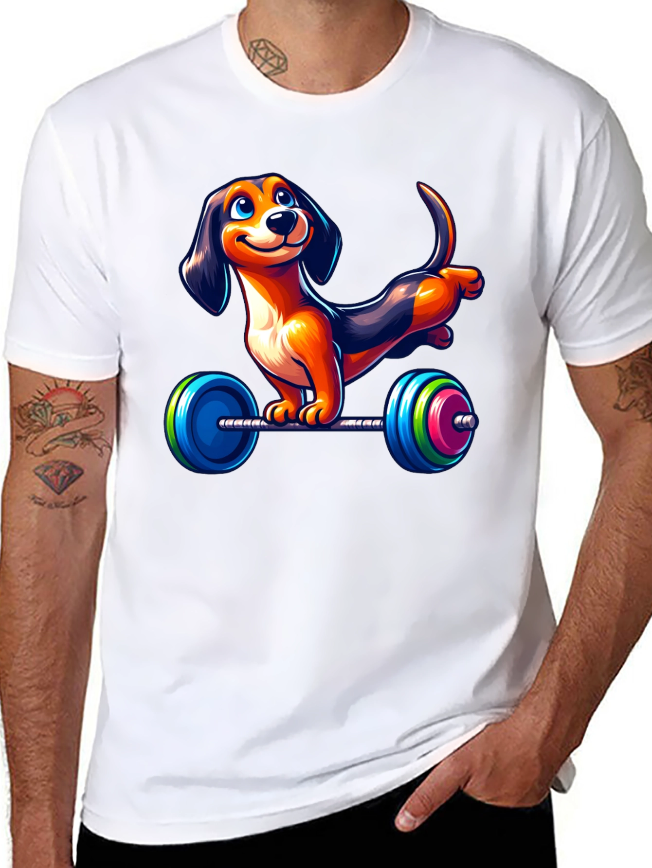 Dachshund Weightlifting T-Shirt