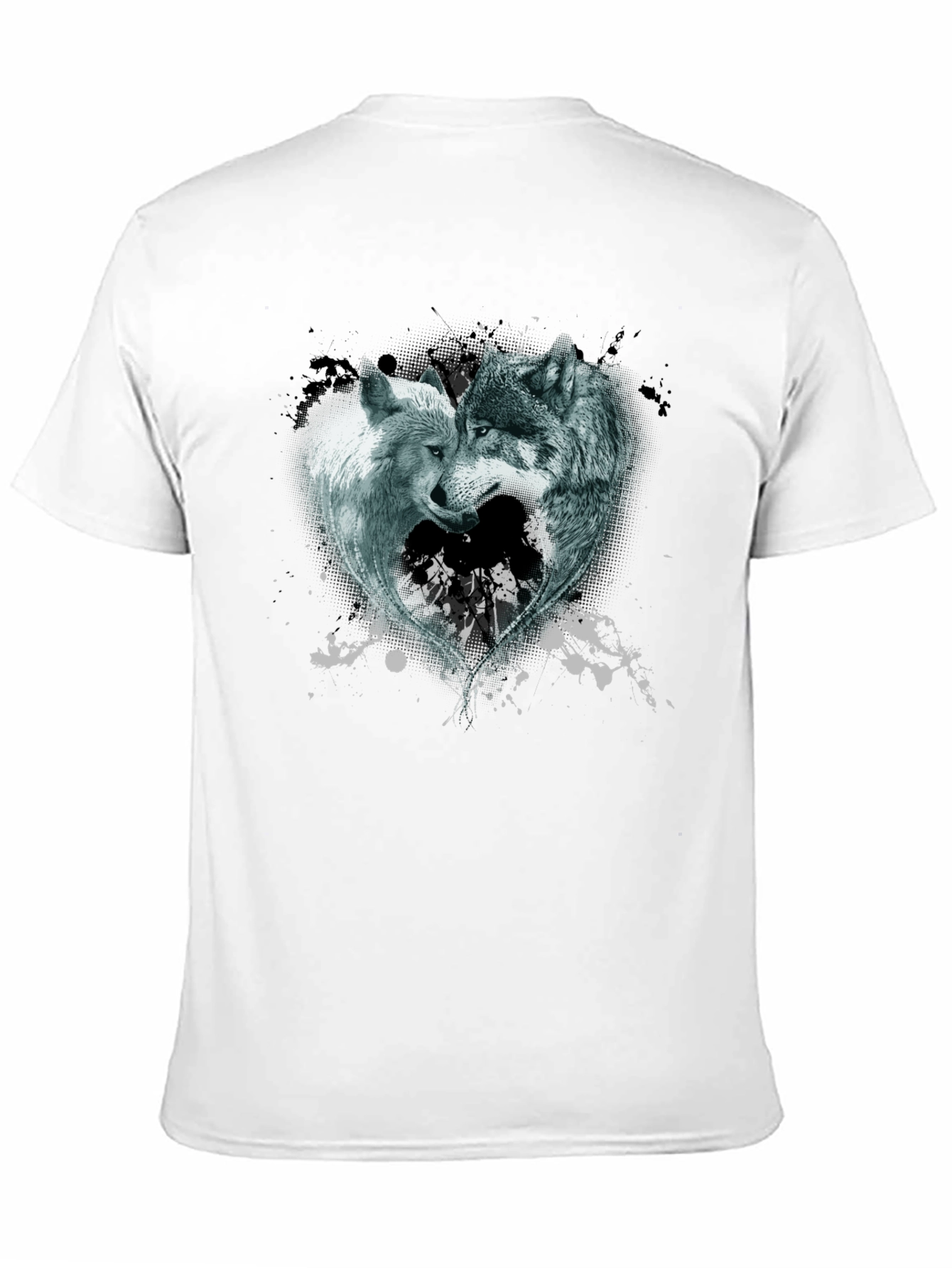 Wolves Heart Graphic Tee - Black