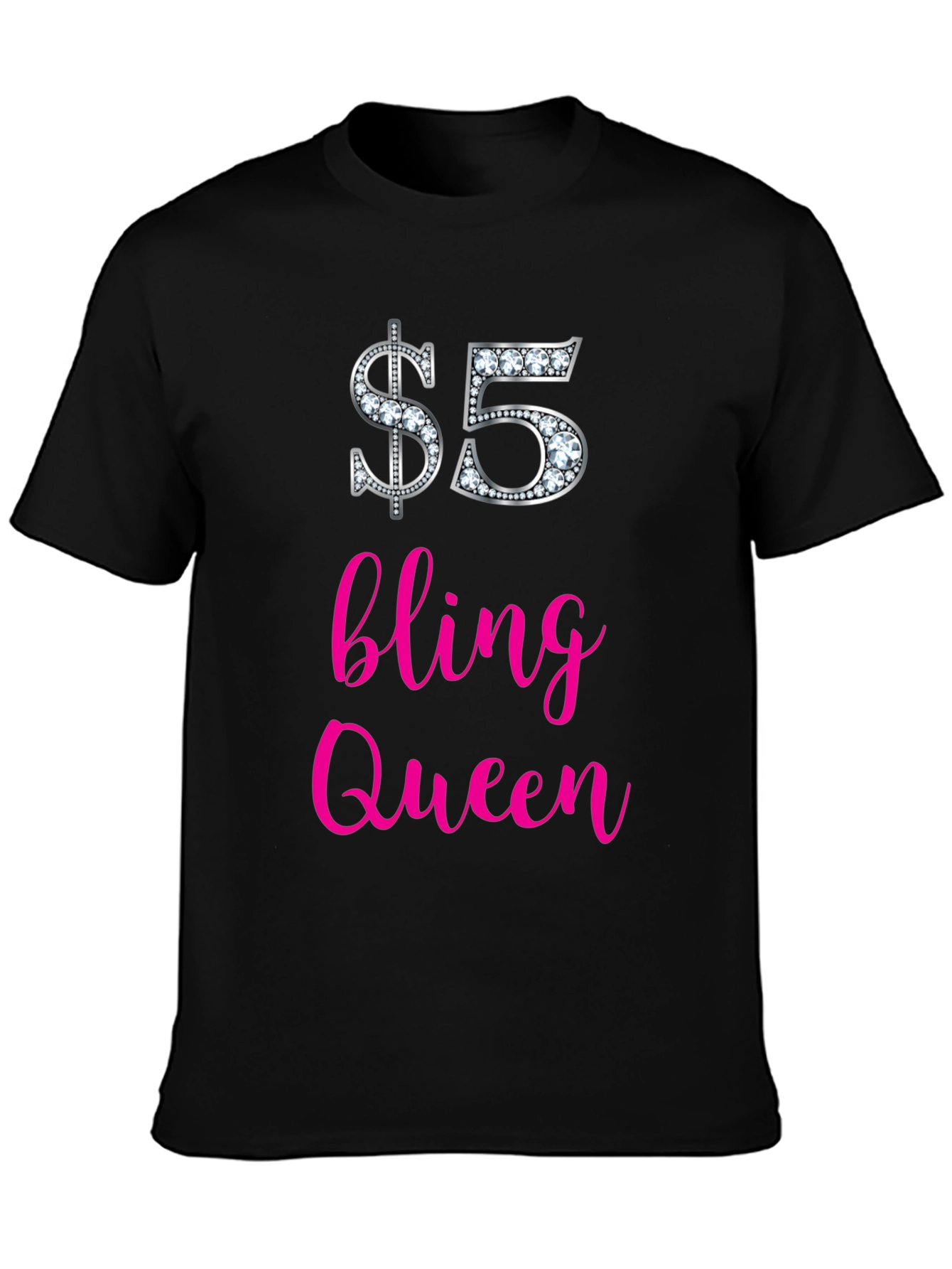 $5 Bling Queen Graphic Tee - Stylish & Fun!