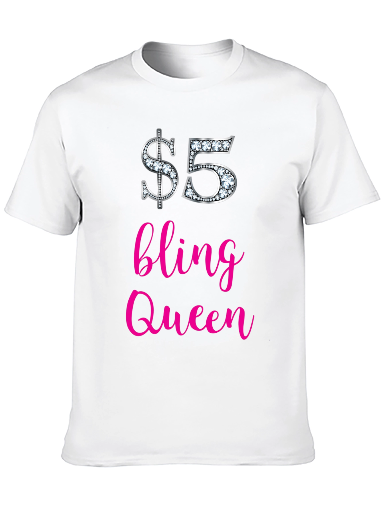 $5 Bling Queen Graphic Tee - Stylish & Fun!