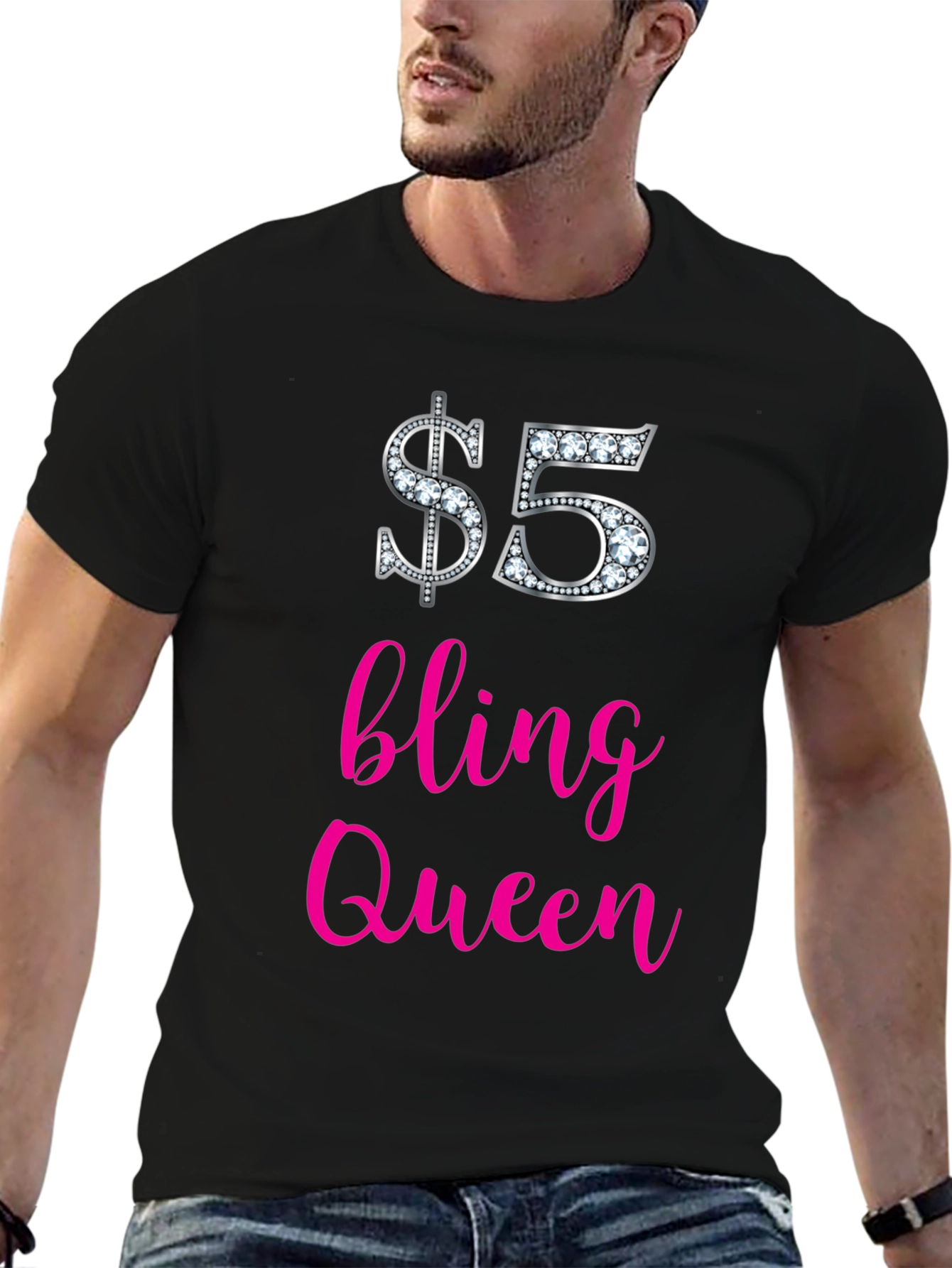 $5 Bling Queen Graphic Tee - Stylish & Fun!