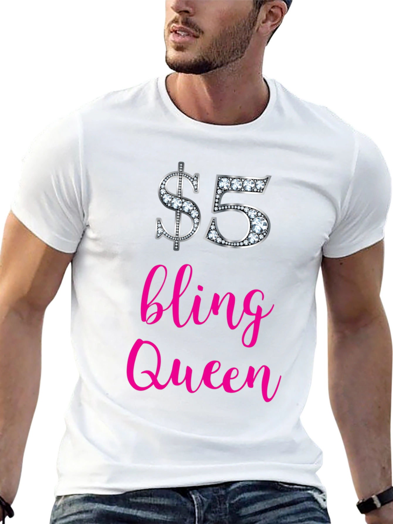 $5 Bling Queen Graphic Tee - Stylish & Fun!