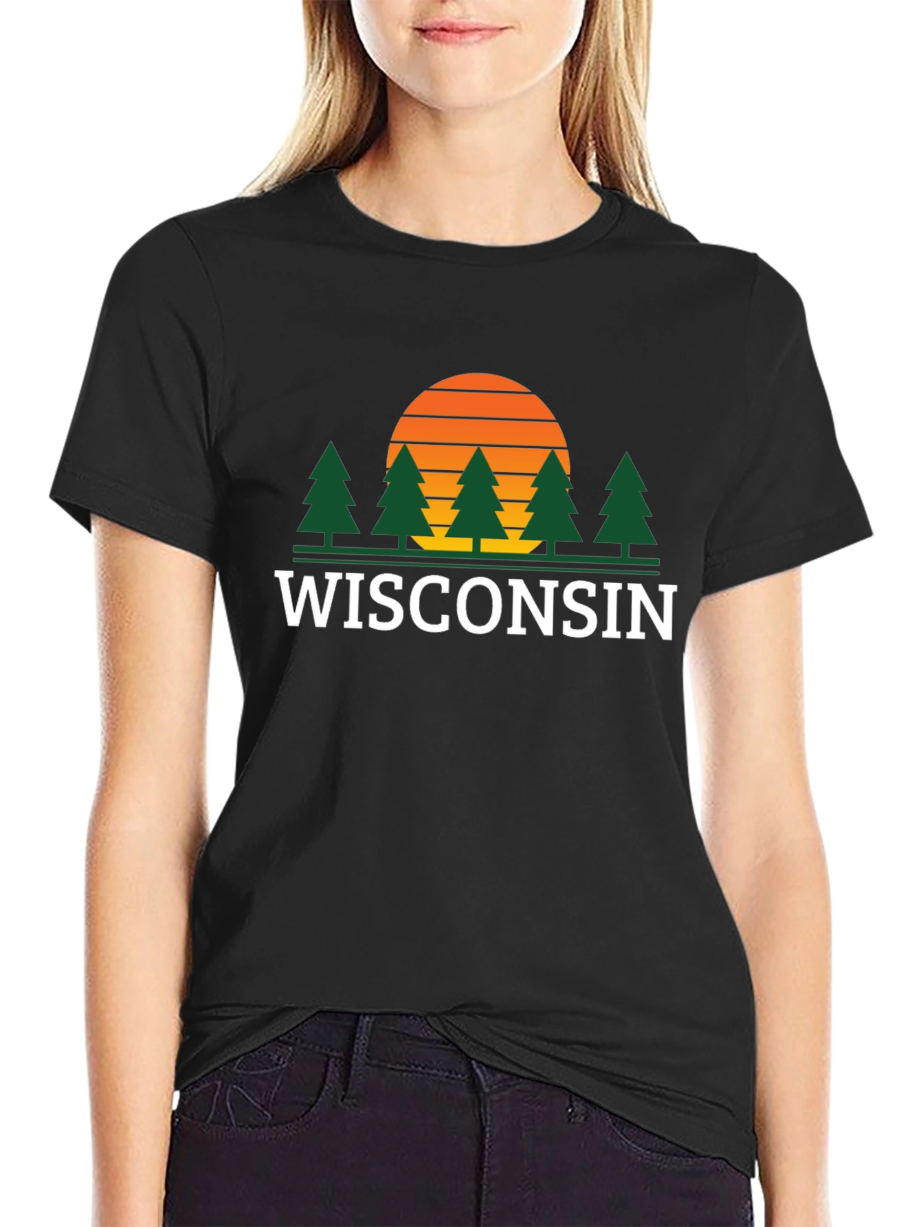 Wisconsin Sunset Graphic Tee - Nature Lovers T-Shirt