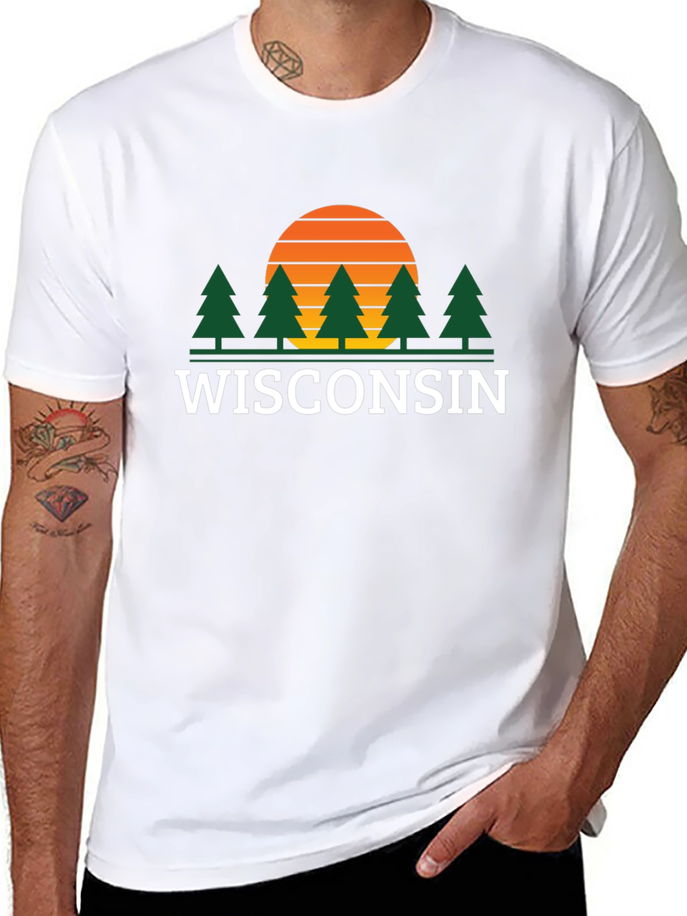 Wisconsin Sunset Graphic Tee - Nature Lovers T-Shirt