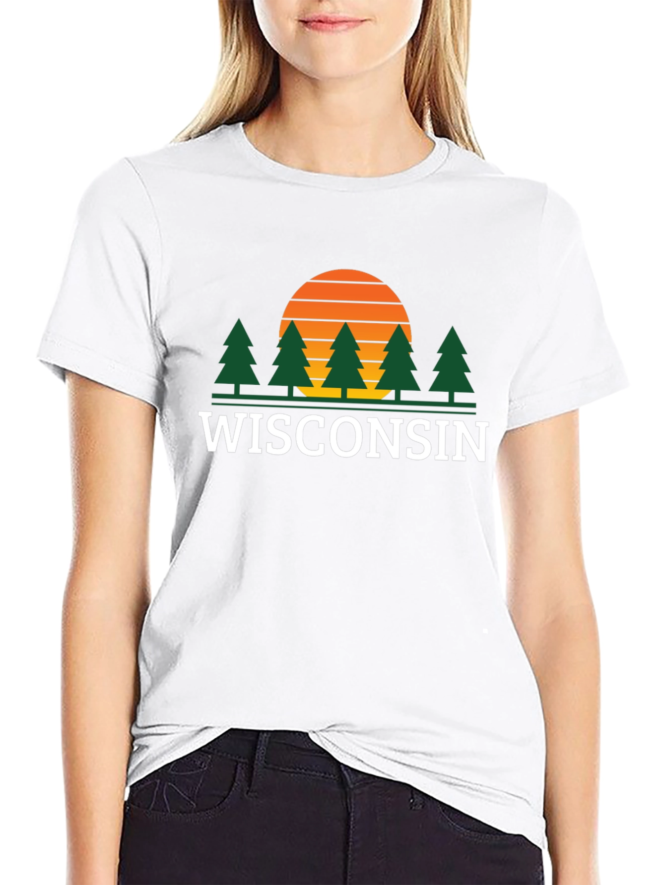 Wisconsin Sunset Graphic Tee - Nature Lovers T-Shirt