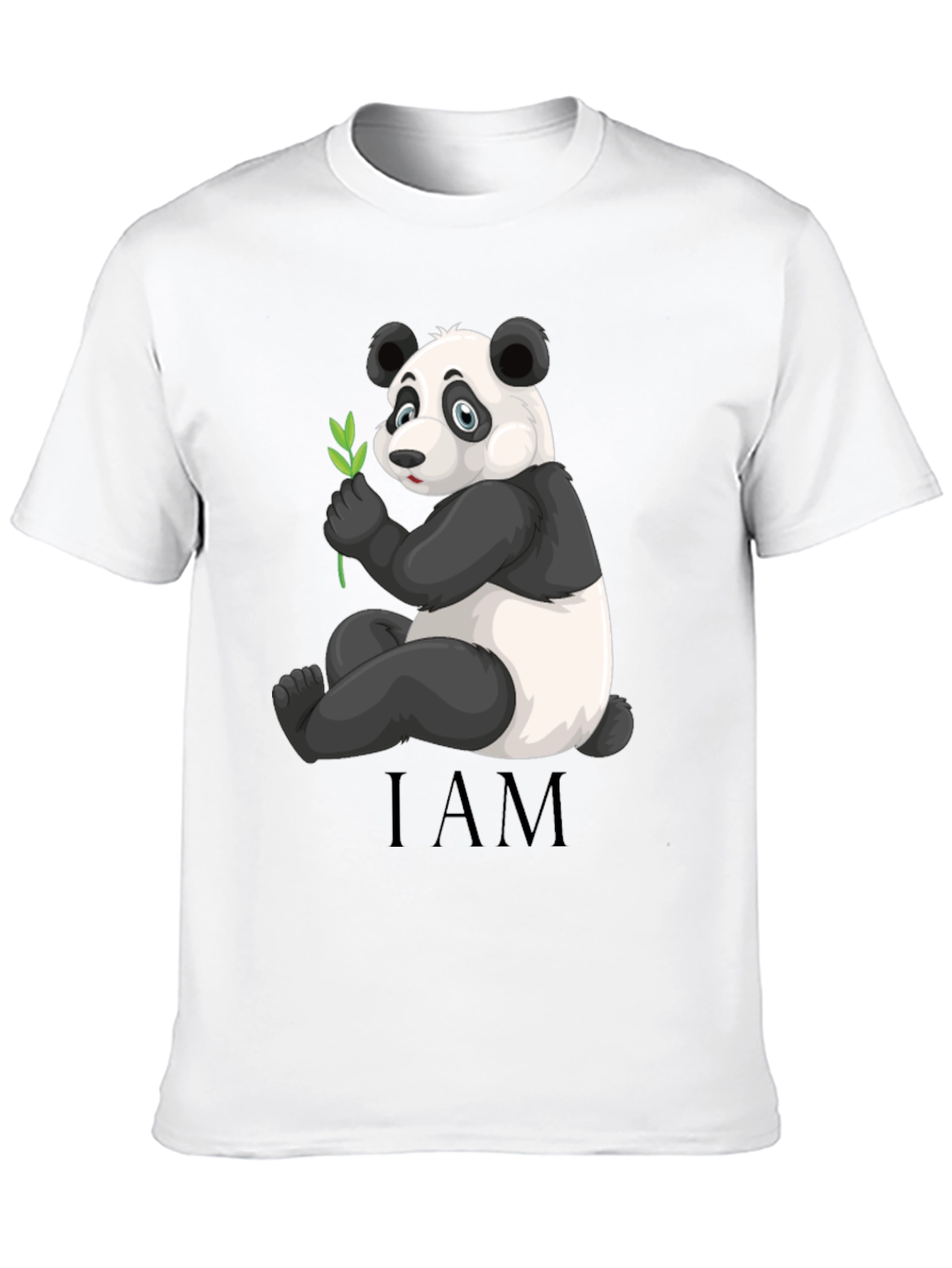 Panda Bear I AM Black Graphic T-Shirt