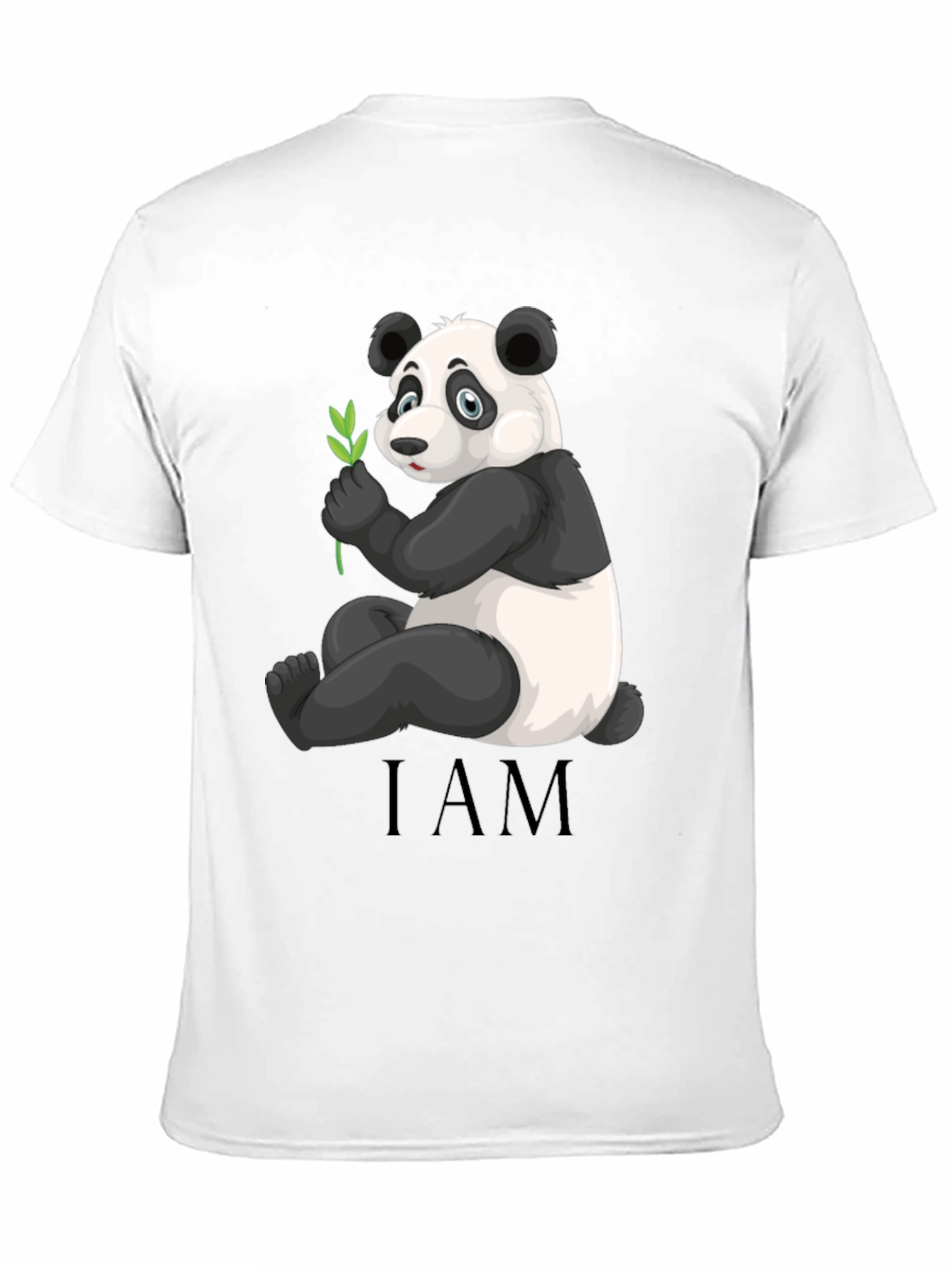 Panda Bear I AM Black Graphic T-Shirt
