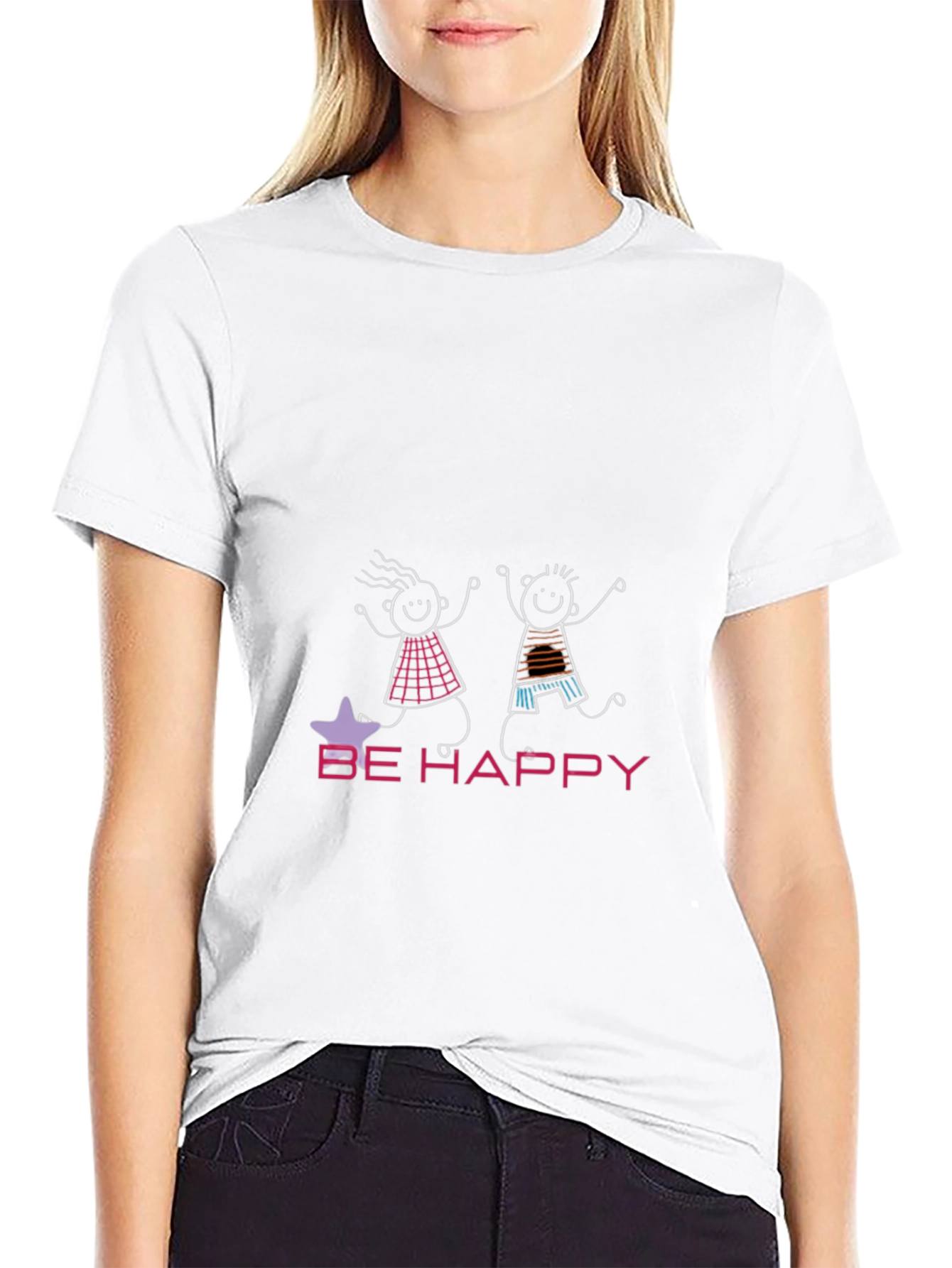 Be Happy Graphic Tee - Fun Unisex T-Shirt