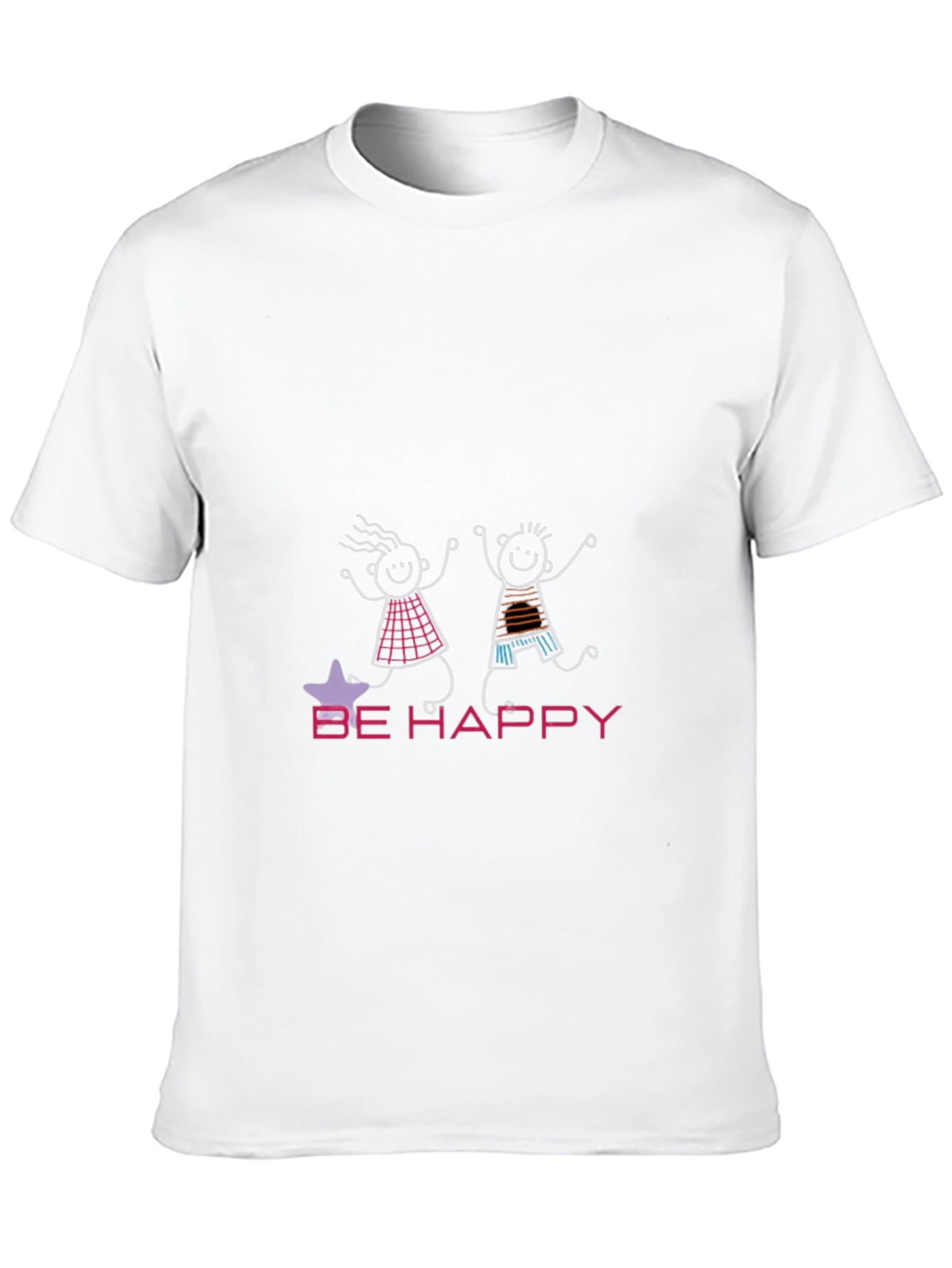 Be Happy Graphic Tee - Fun Unisex T-Shirt