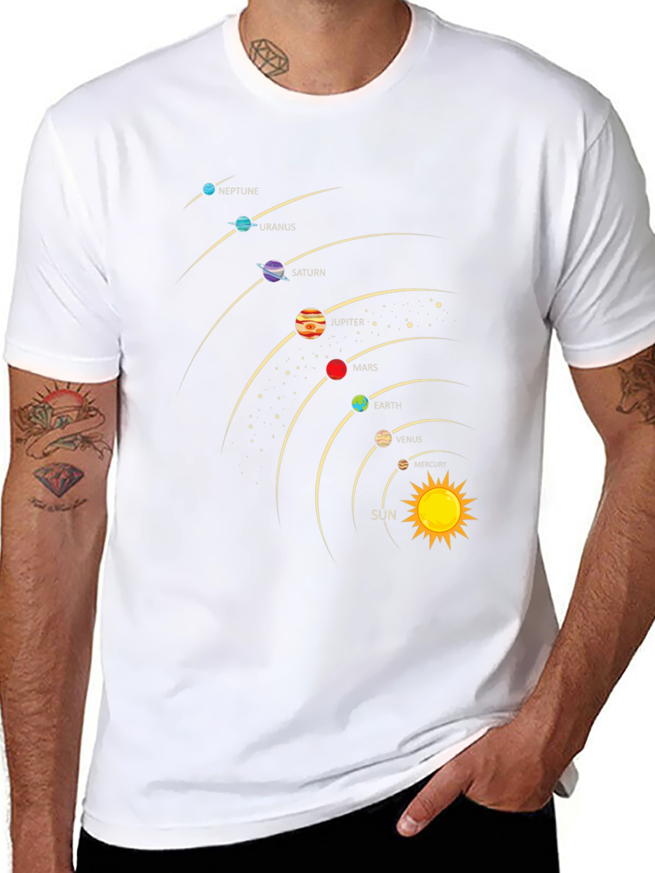 Solar System Planets Graphic T-Shirt