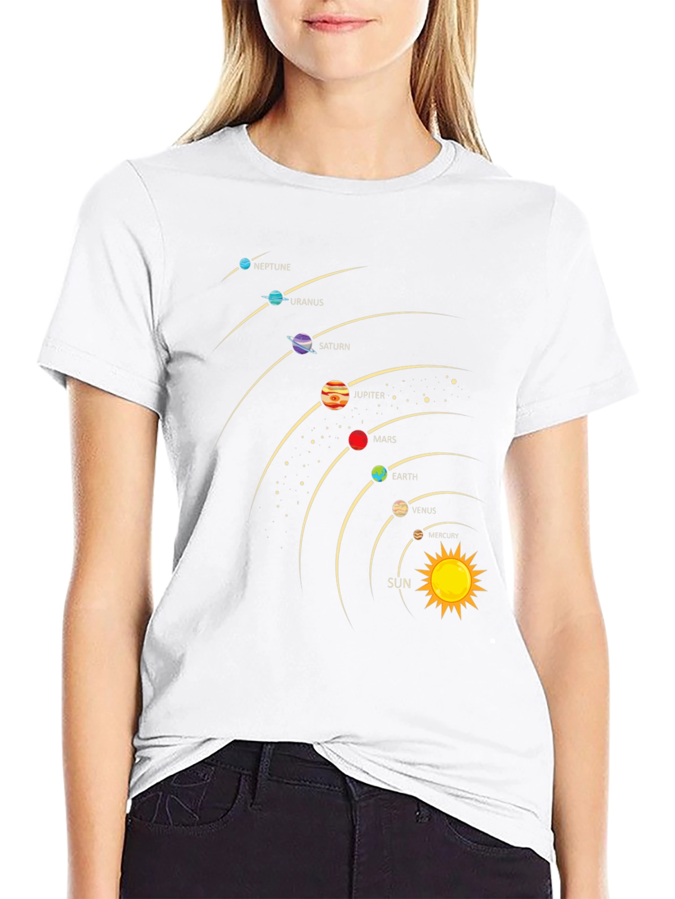 Solar System Planets Graphic T-Shirt