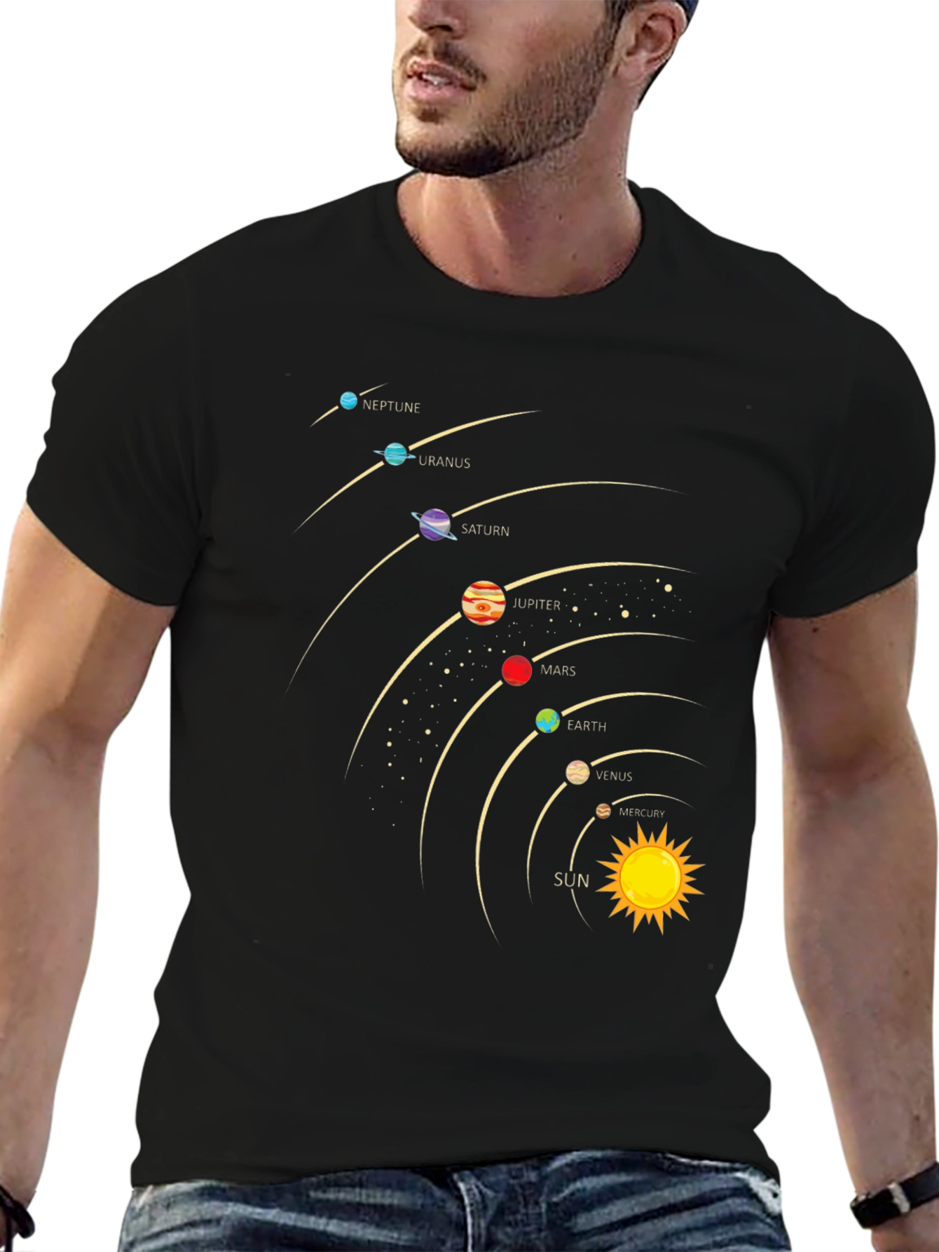 Solar System Planets Graphic T-Shirt