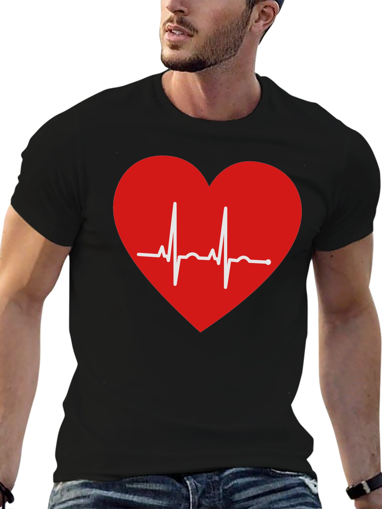 Heartbeat Graphic Tee - Stylish & Comfortable