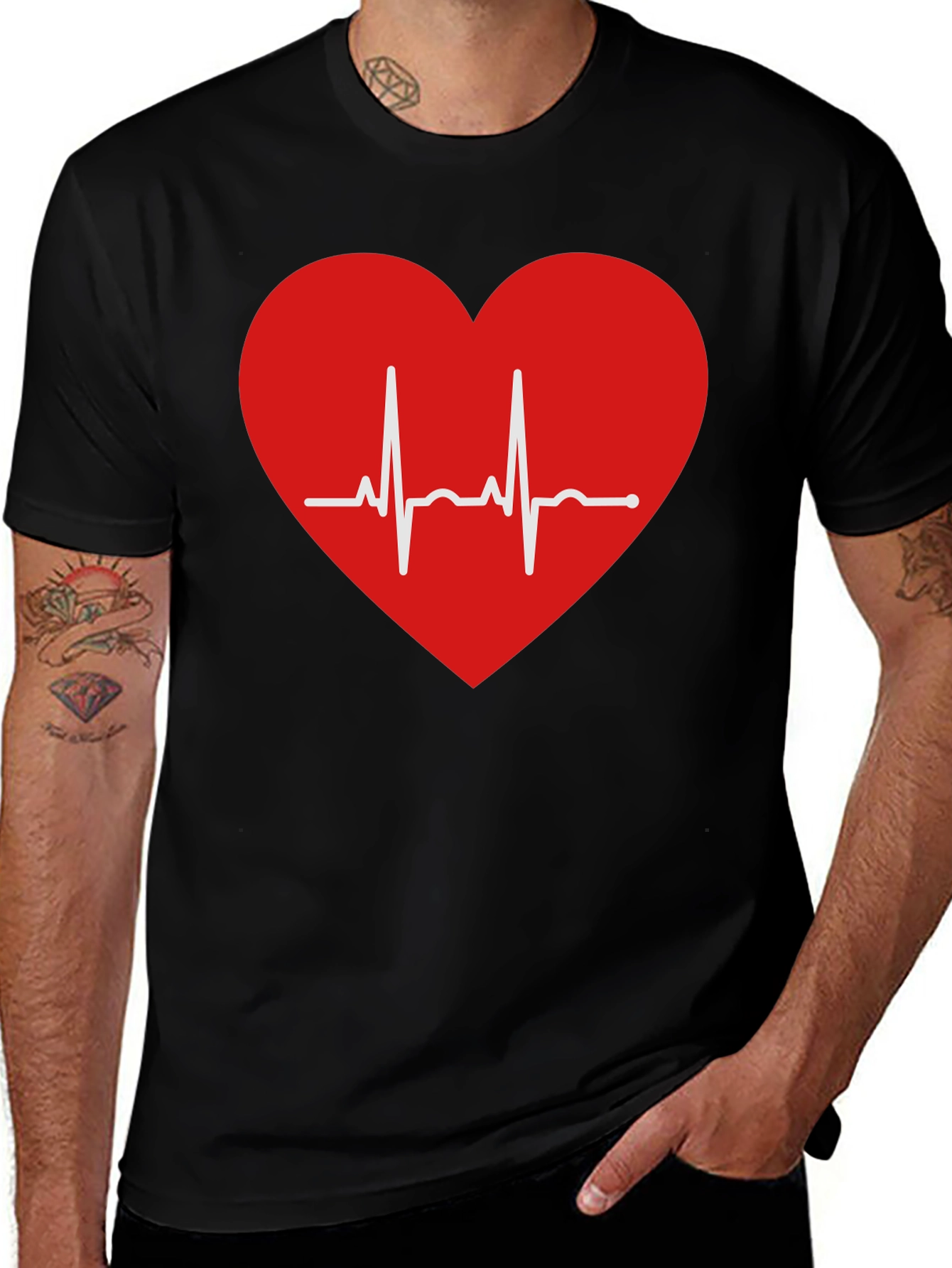 Heartbeat Graphic Tee - Stylish & Comfortable