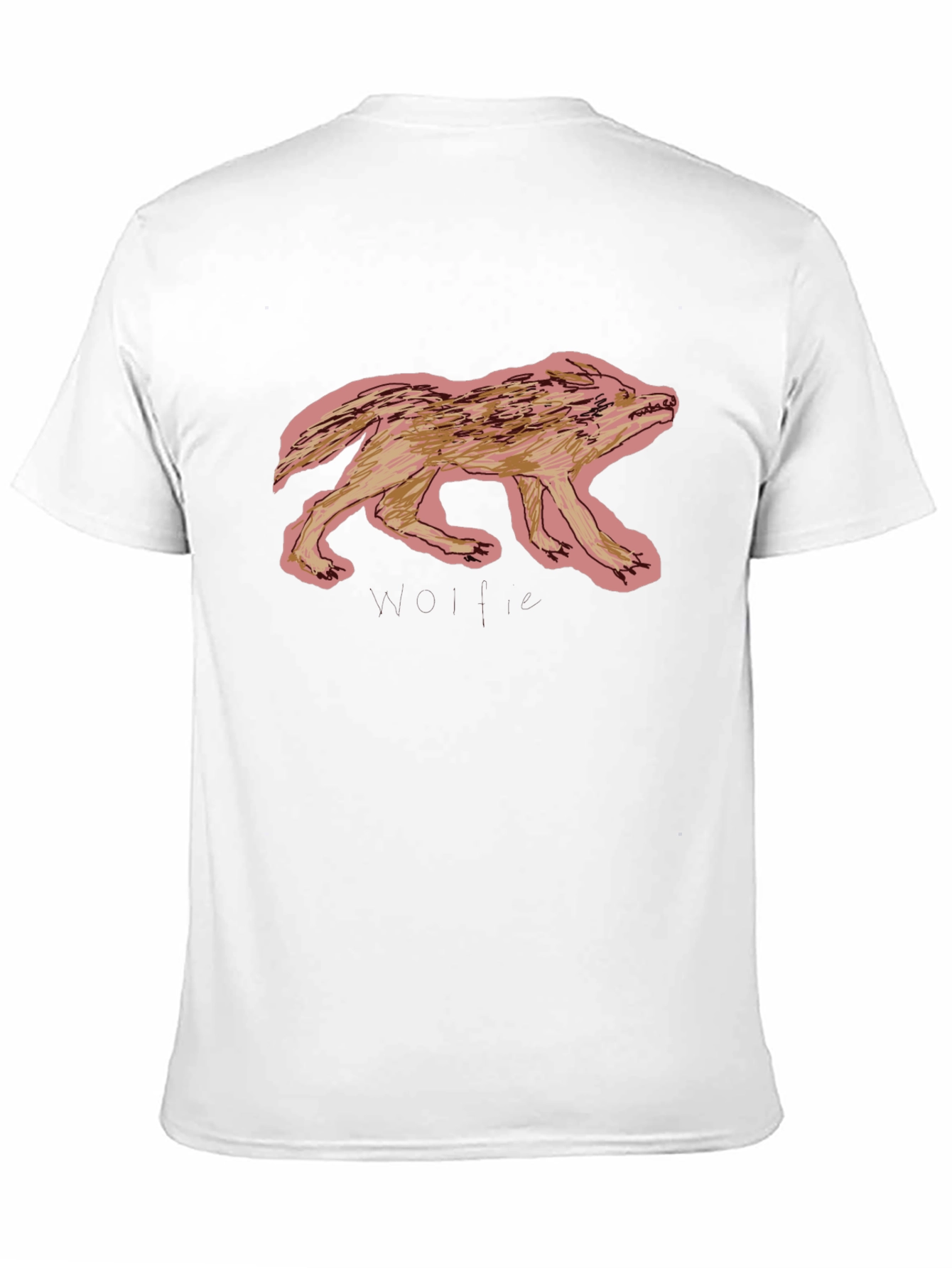 Cool Black Graphic Tee - Wolf Design
