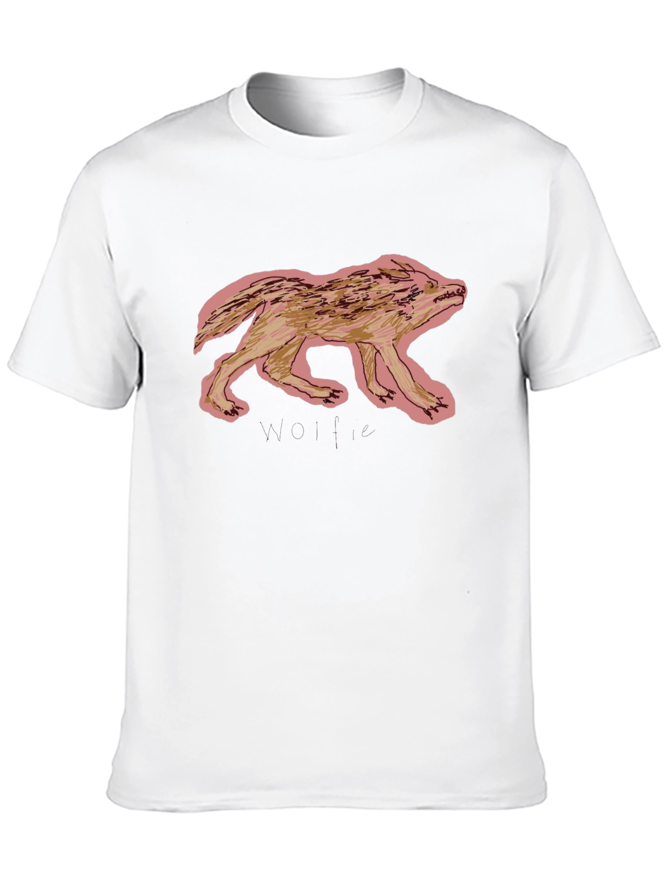 Cool Black Graphic Tee - Wolf Design