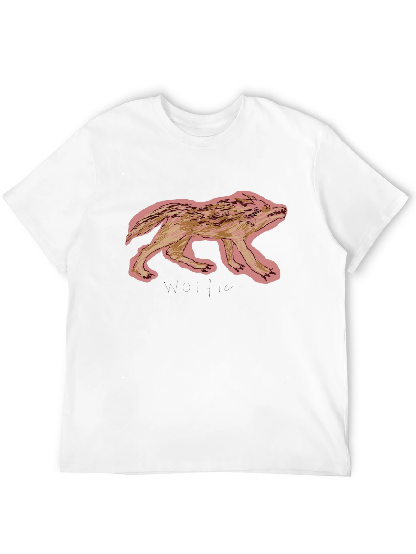 Cool Black Graphic Tee - Wolf Design