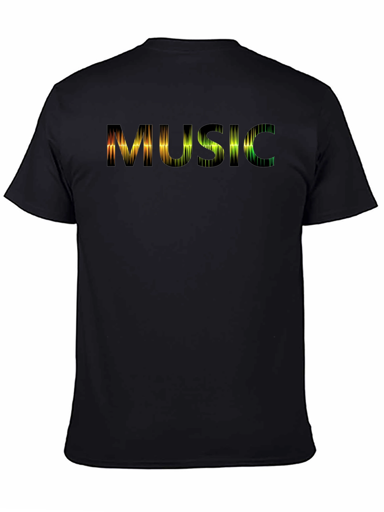 Vibrant Music Graphic Black Tee