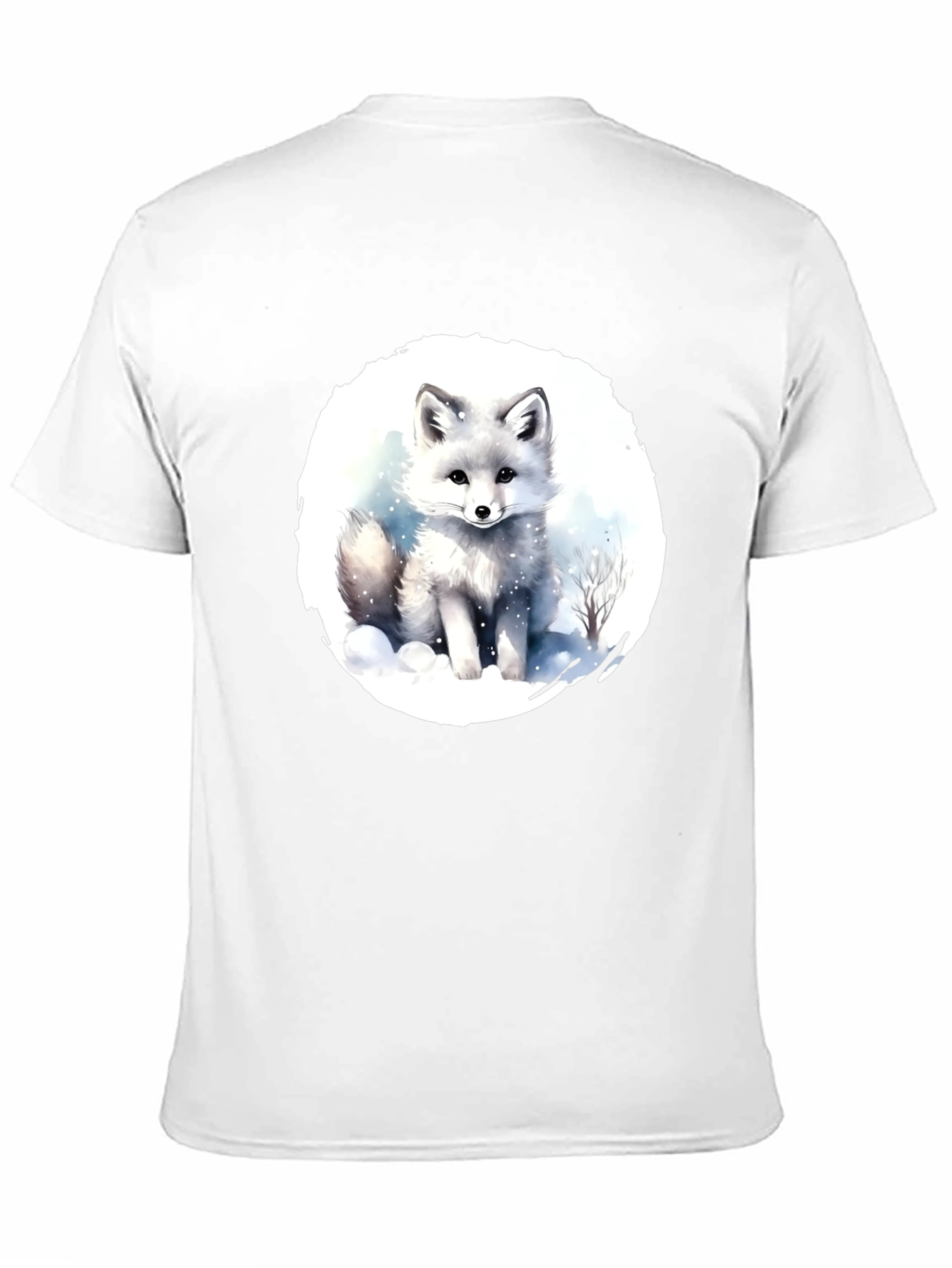 Arctic Fox Graphic Tee - Black Cotton T-Shirt