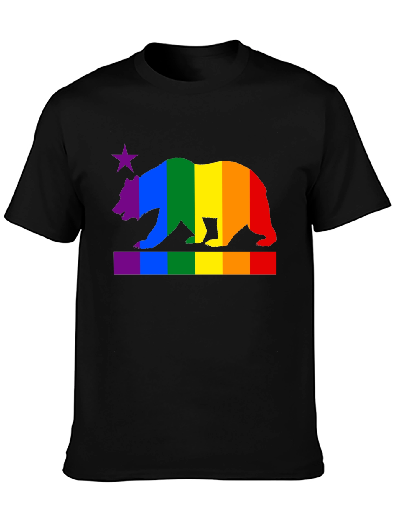 Rainbow California Bear Pride T-Shirt