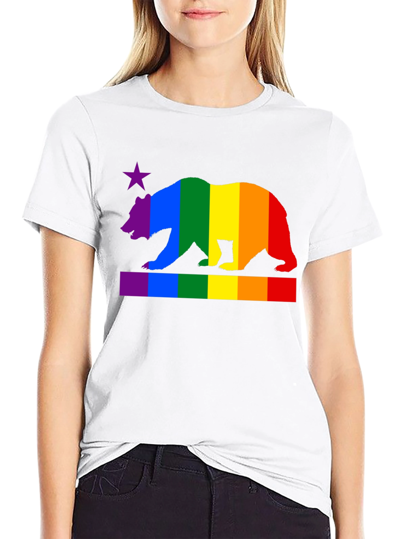 Rainbow California Bear Pride T-Shirt