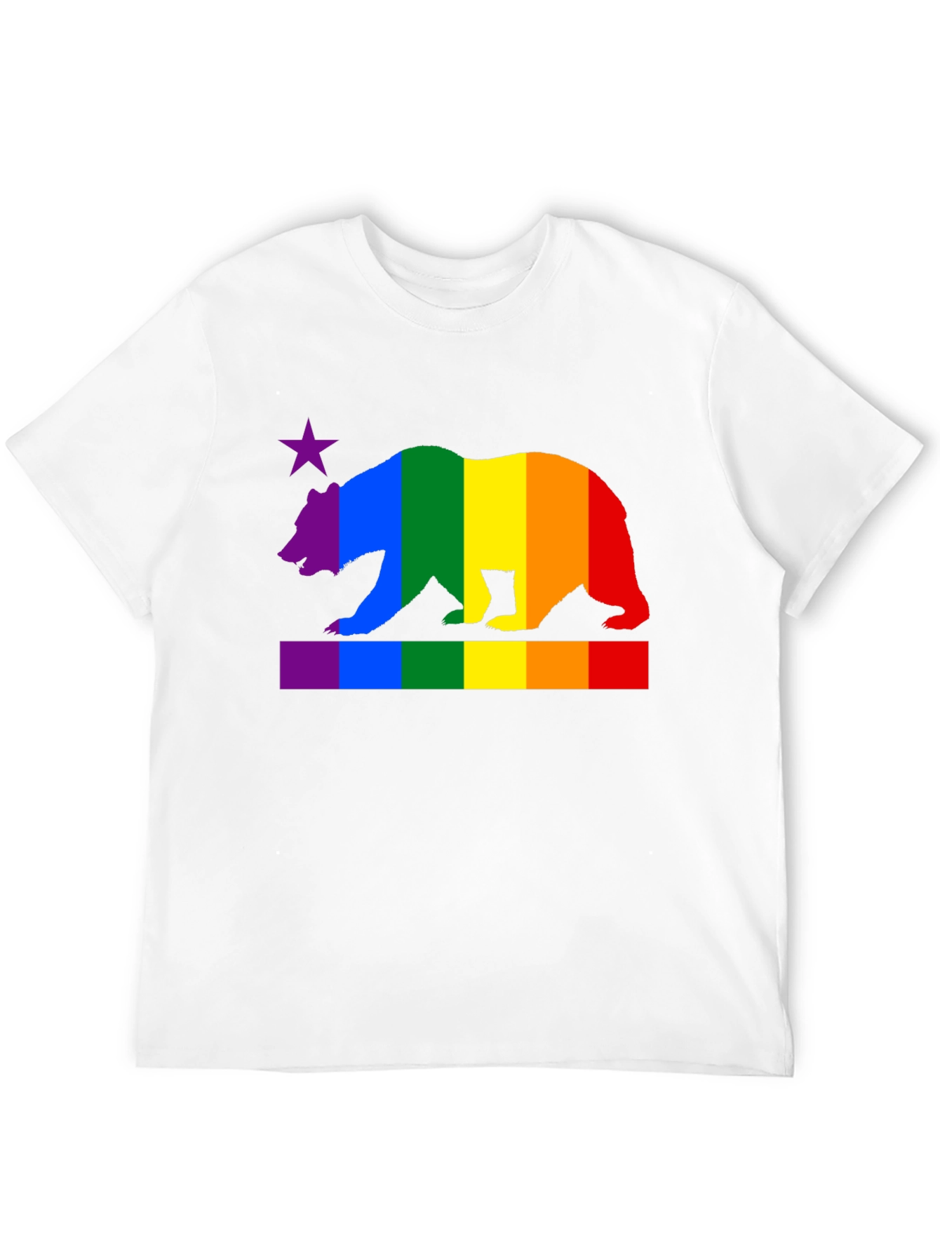 Rainbow California Bear Pride T-Shirt