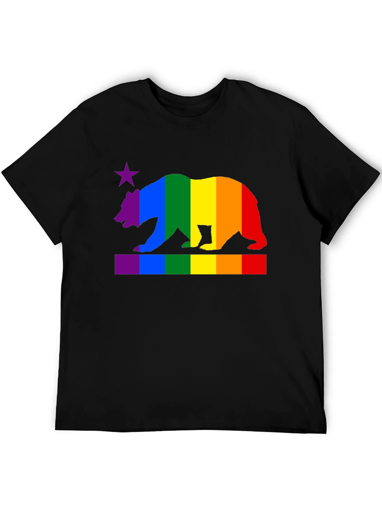 Rainbow California Bear Pride T-Shirt