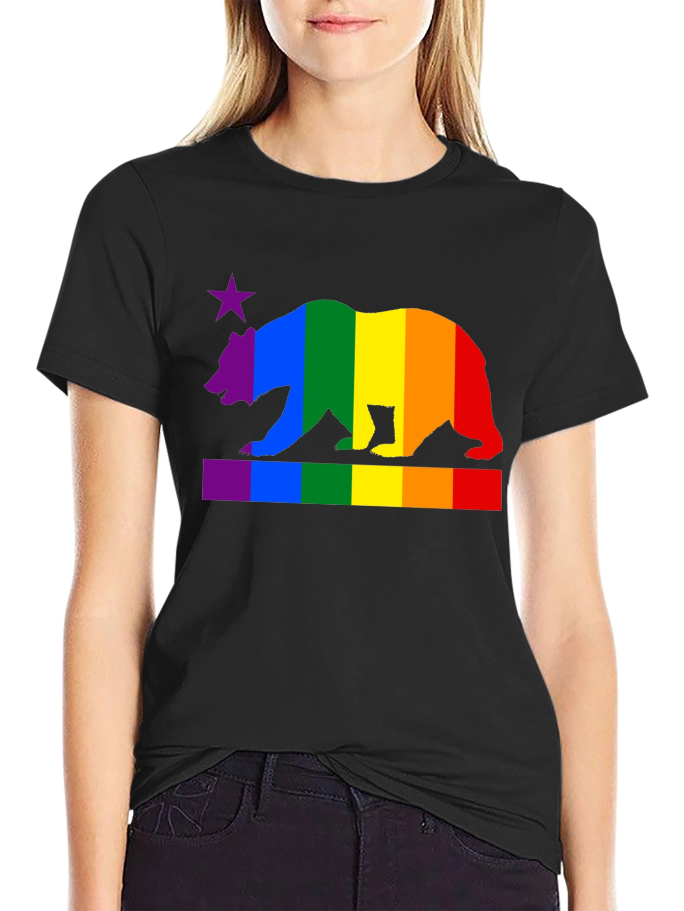 Rainbow California Bear Pride T-Shirt