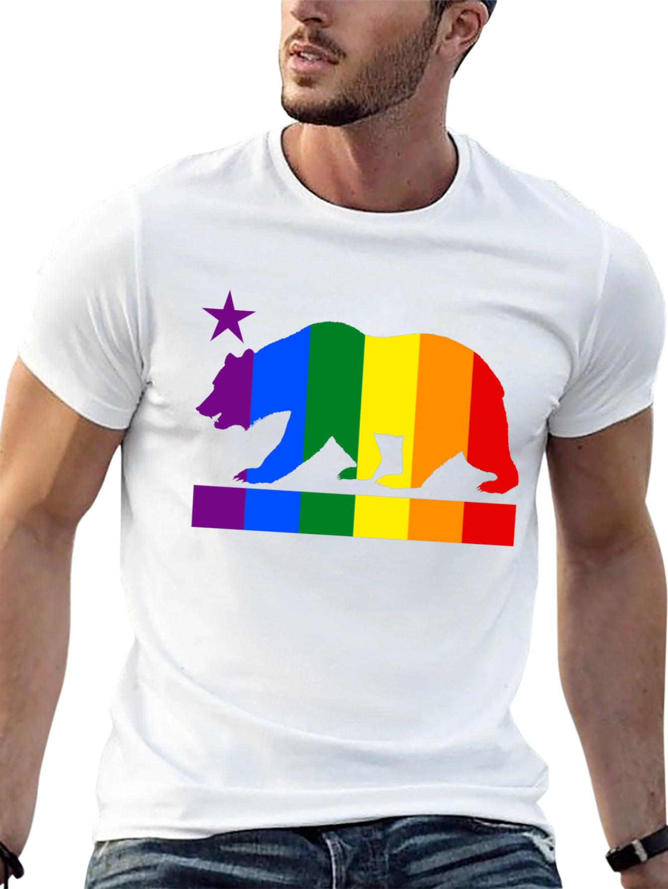 Rainbow California Bear Pride T-Shirt