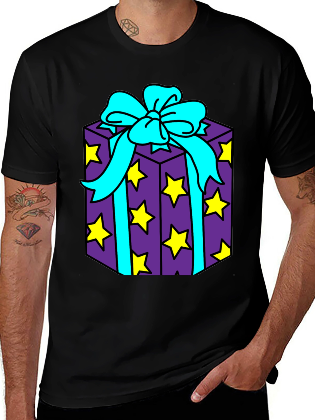Gift Box Graphic Tee - Fun & Festive