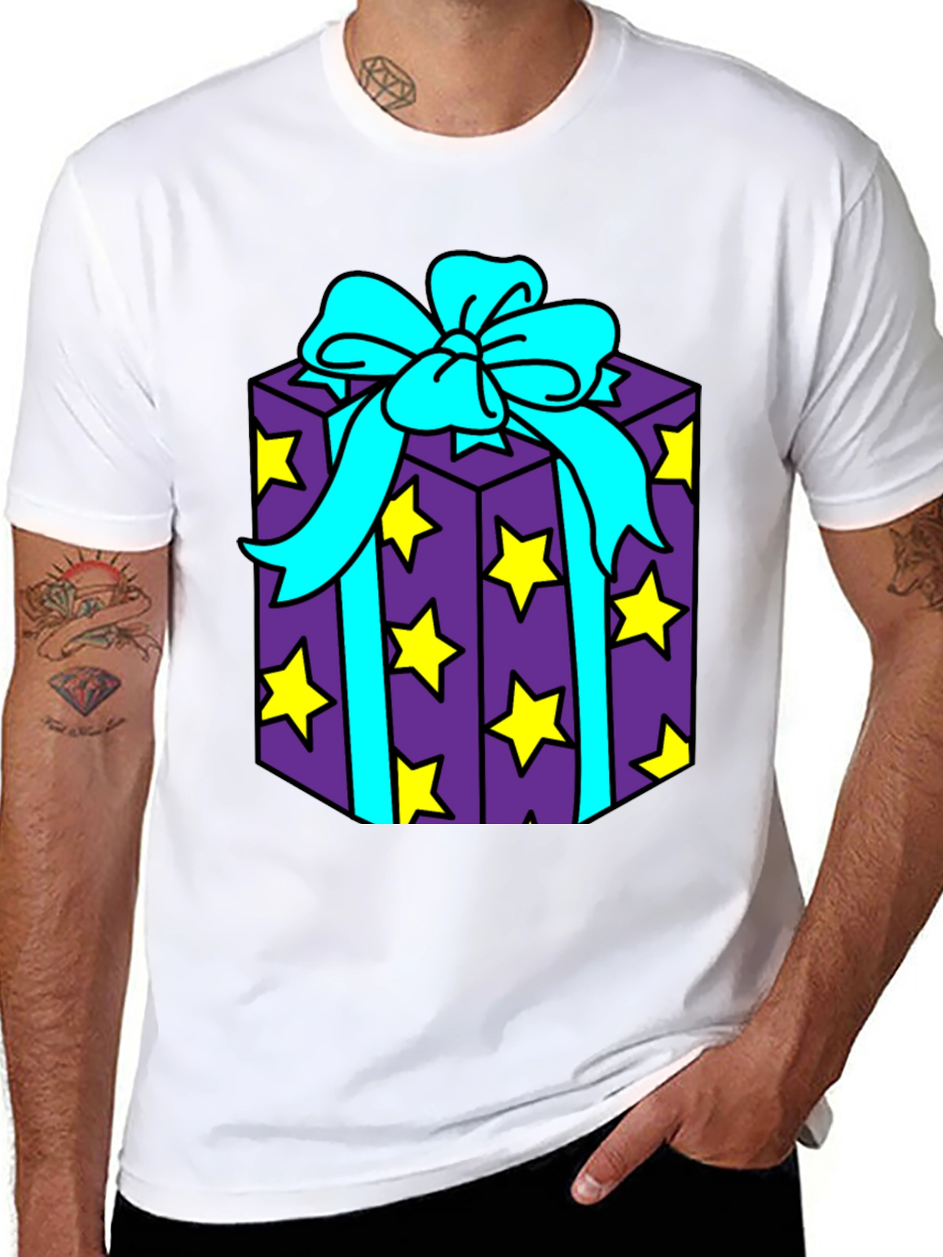 Gift Box Graphic Tee - Fun & Festive