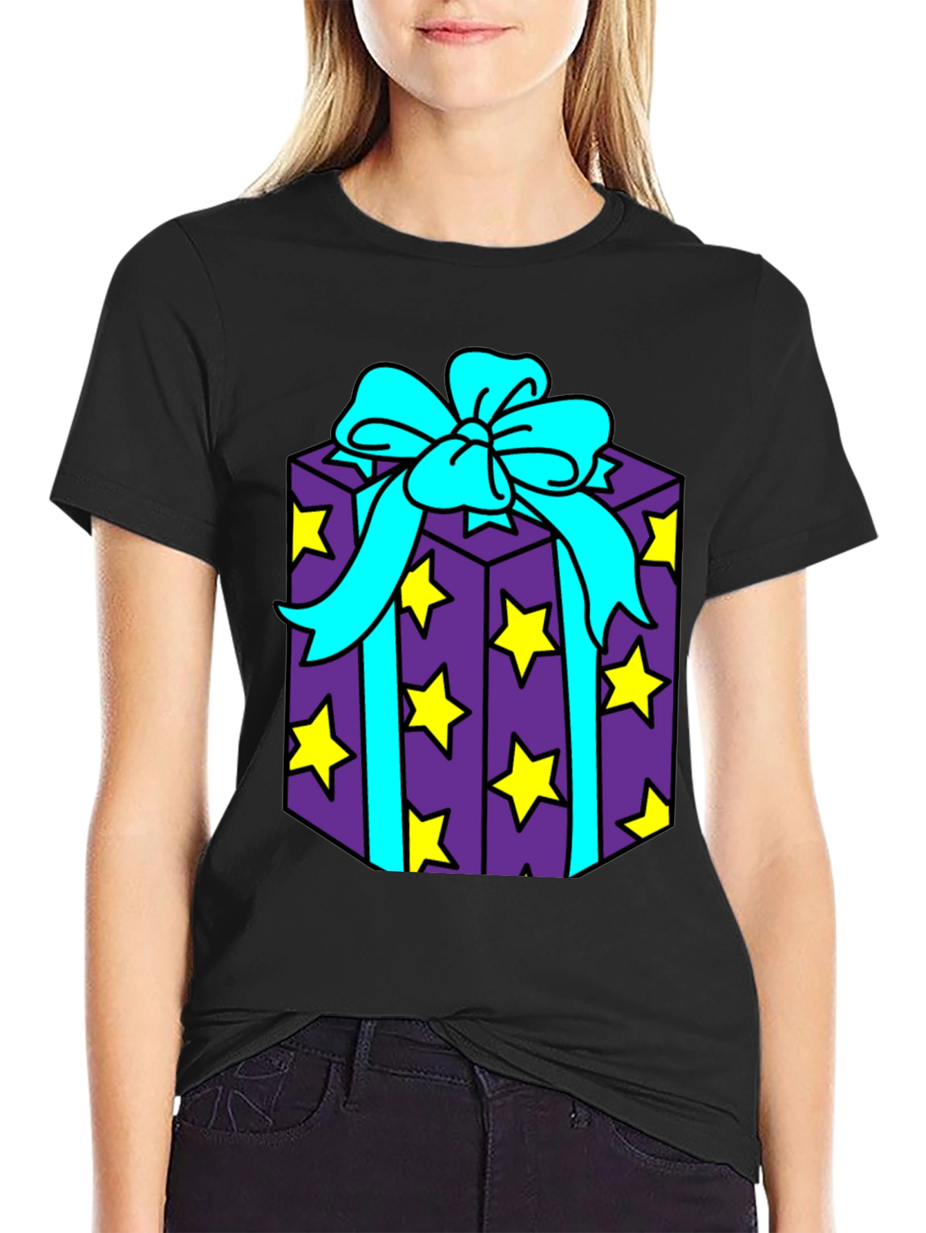 Gift Box Graphic Tee - Fun & Festive