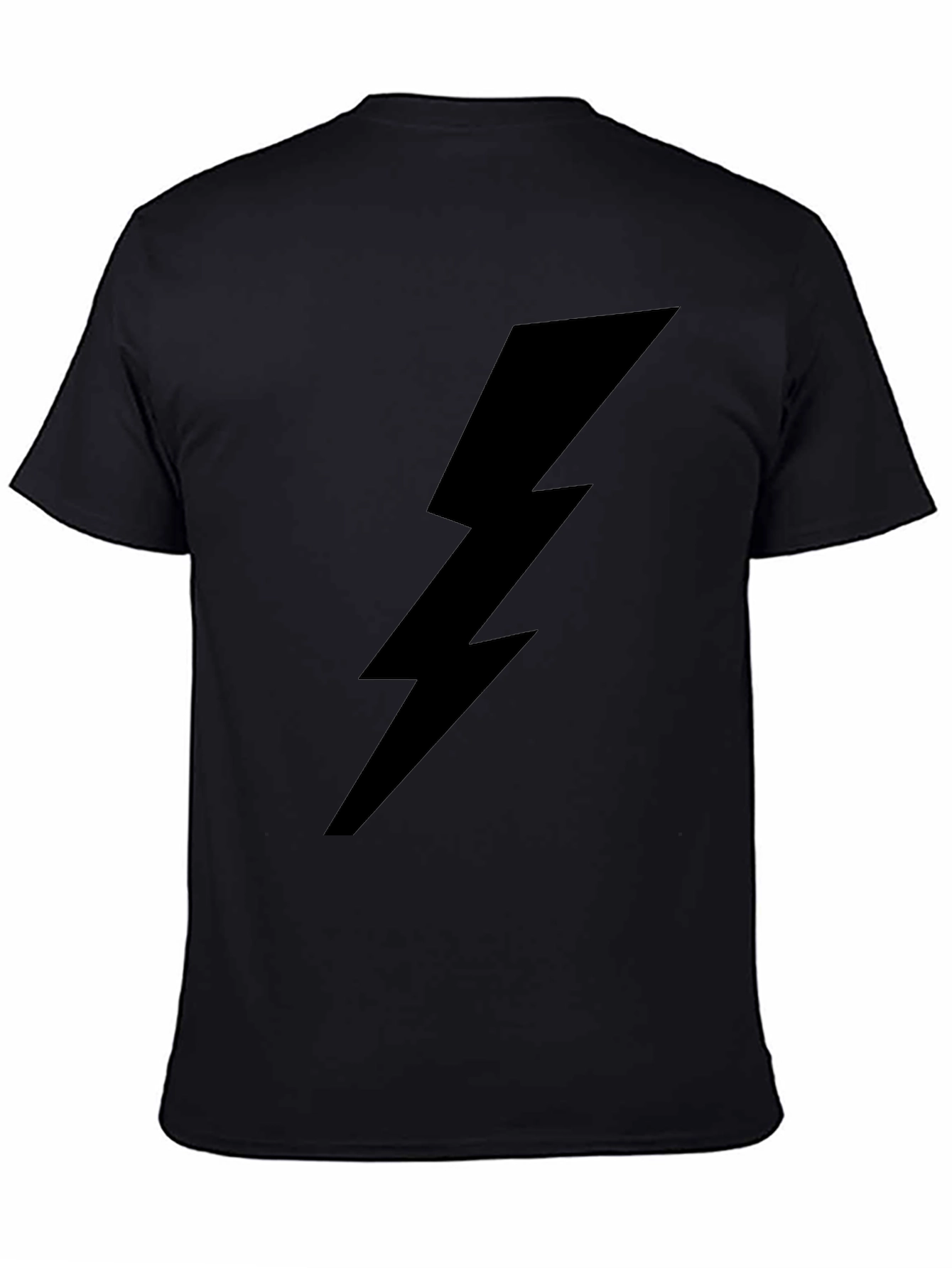 Black Lightning Bolt Graphic T-Shirt