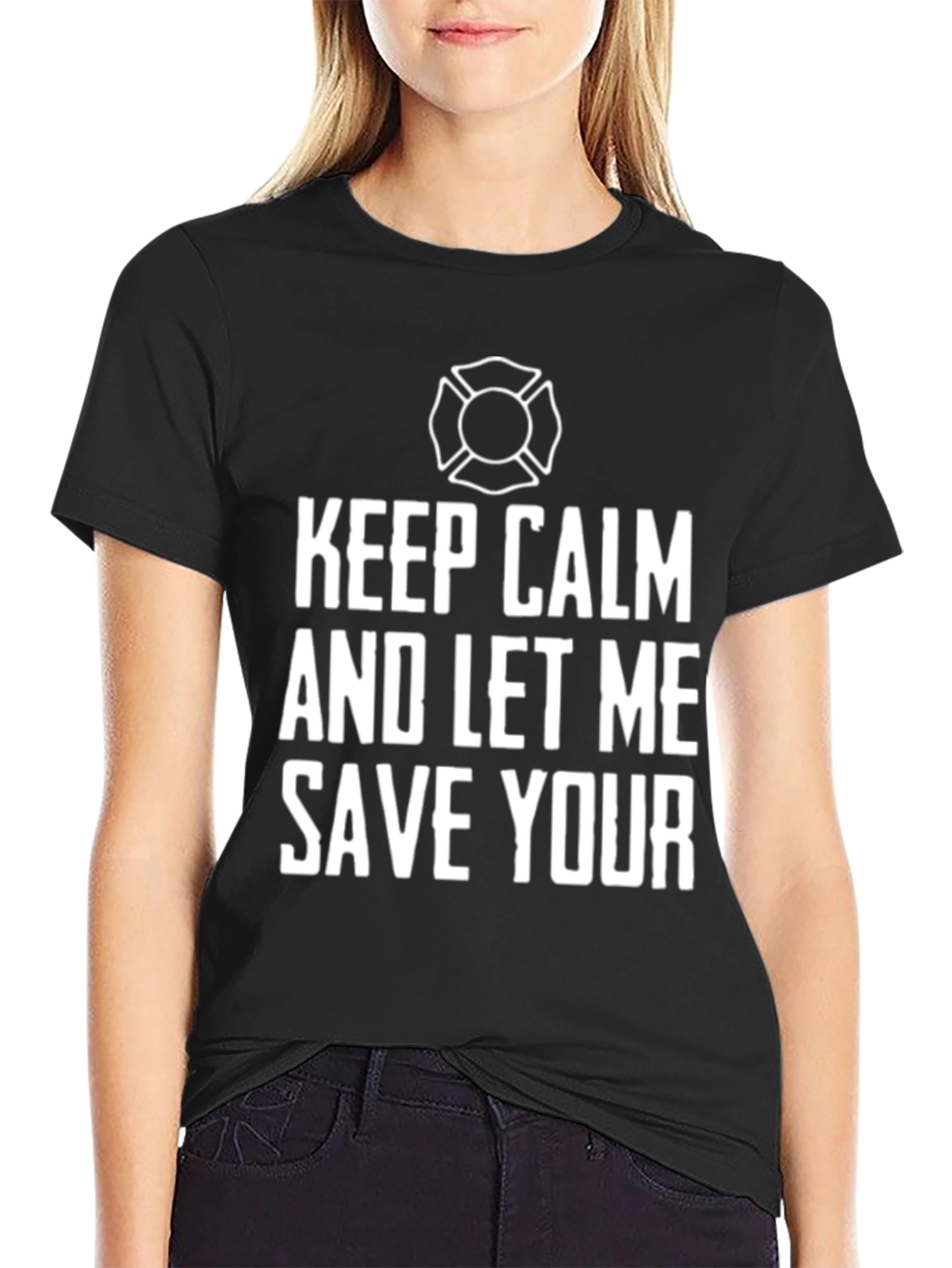 Keep Calm Firefighter Graphic T-Shirt