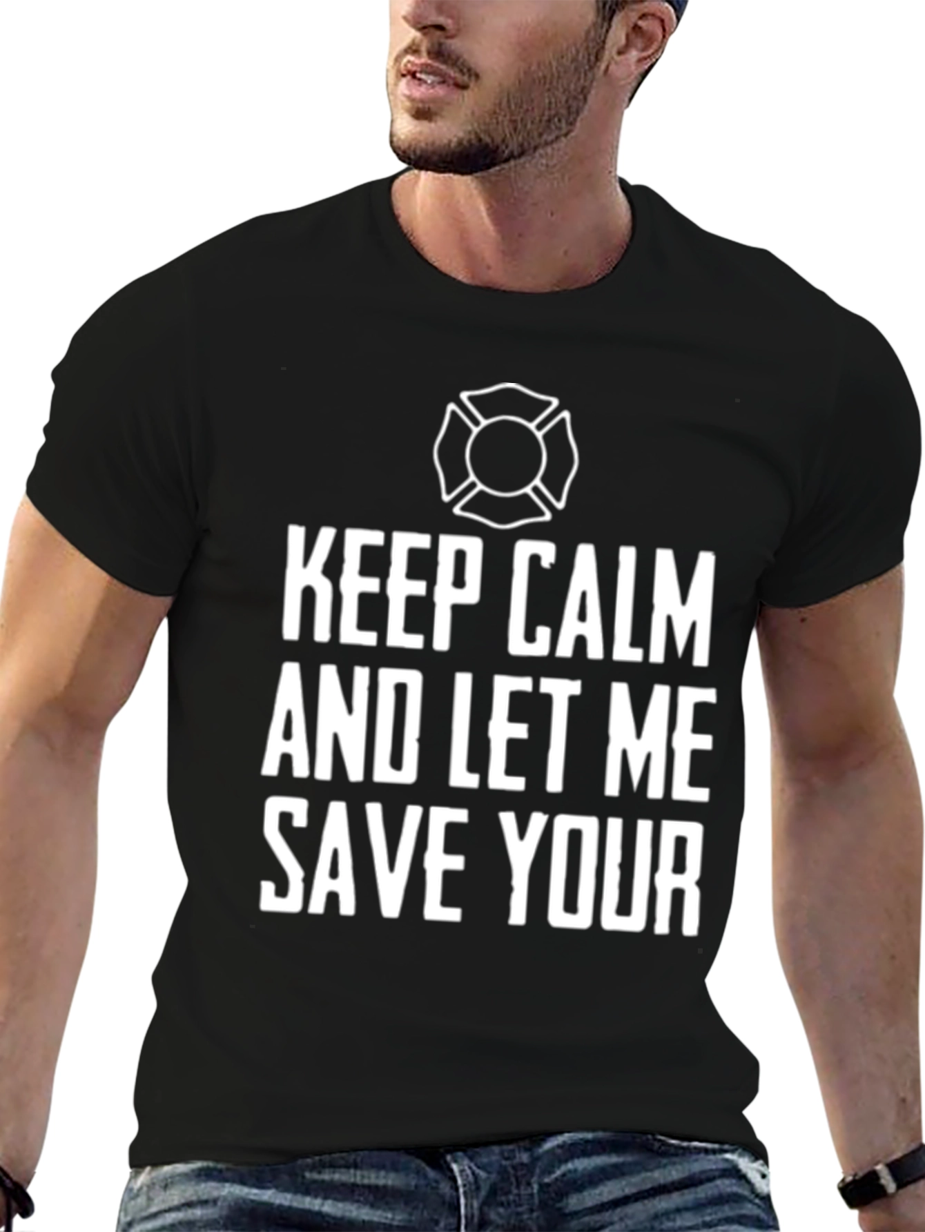 Keep Calm Firefighter Graphic T-Shirt