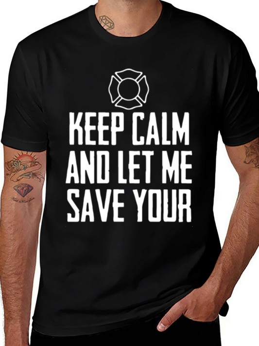 Keep Calm Firefighter Graphic T-Shirt